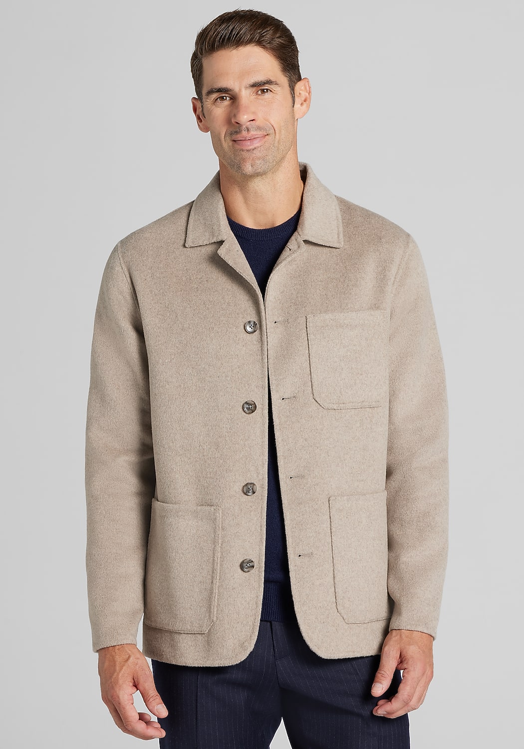 Reserve Collection Tailored Fit Double-Faced Wool Chore Jacket