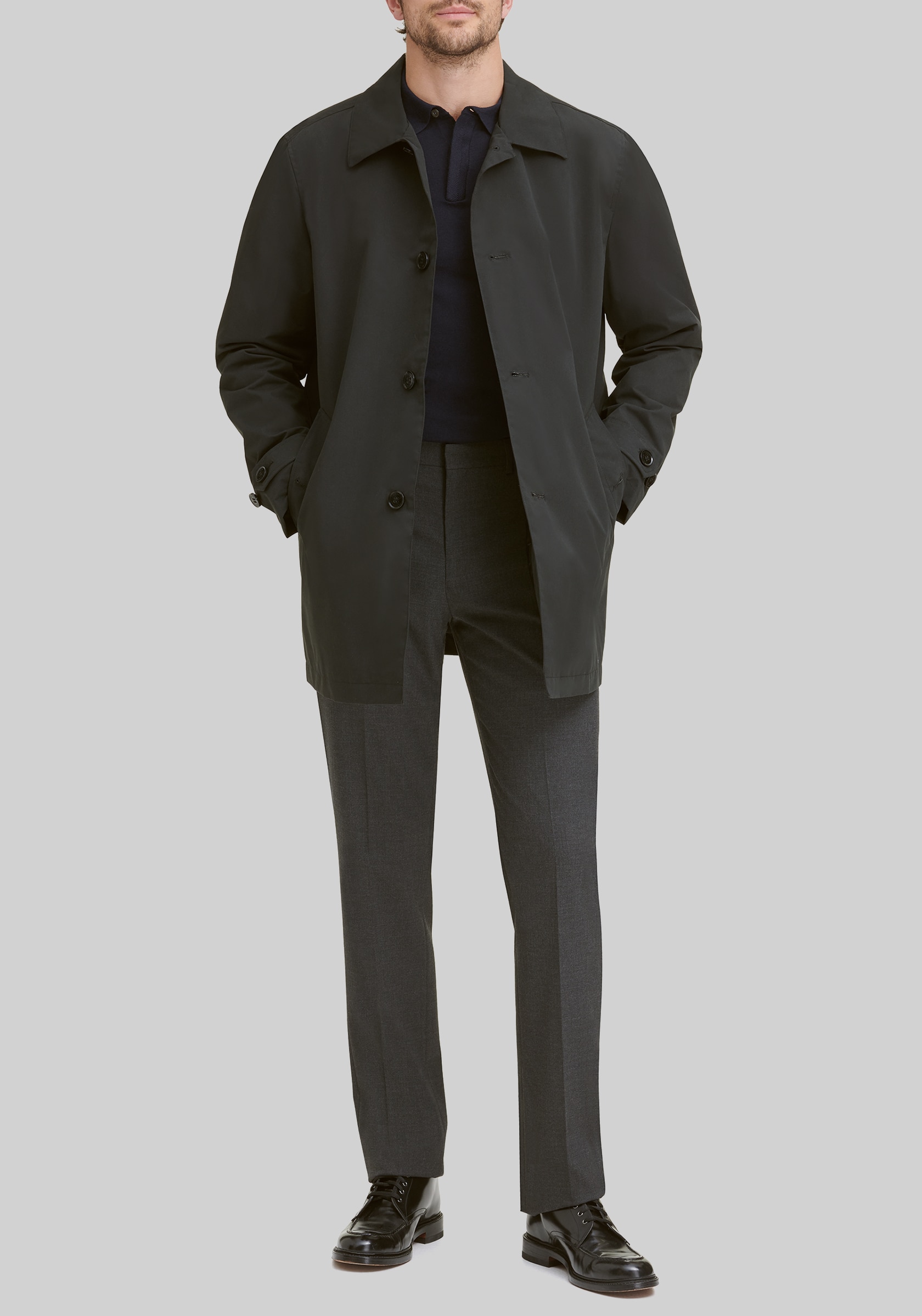 Cole Haan Traditional Fit Mackintosh Rain Jacket