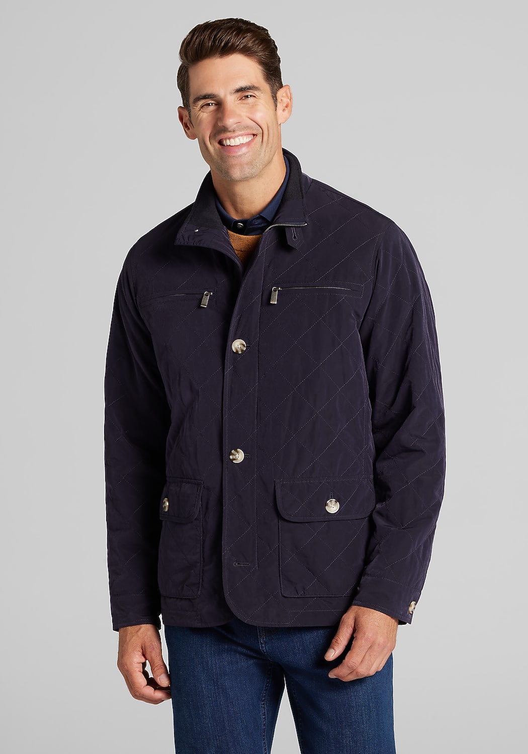 Jos. A. Bank Tailored Fit Quilted Field Jacket - Big & Tall