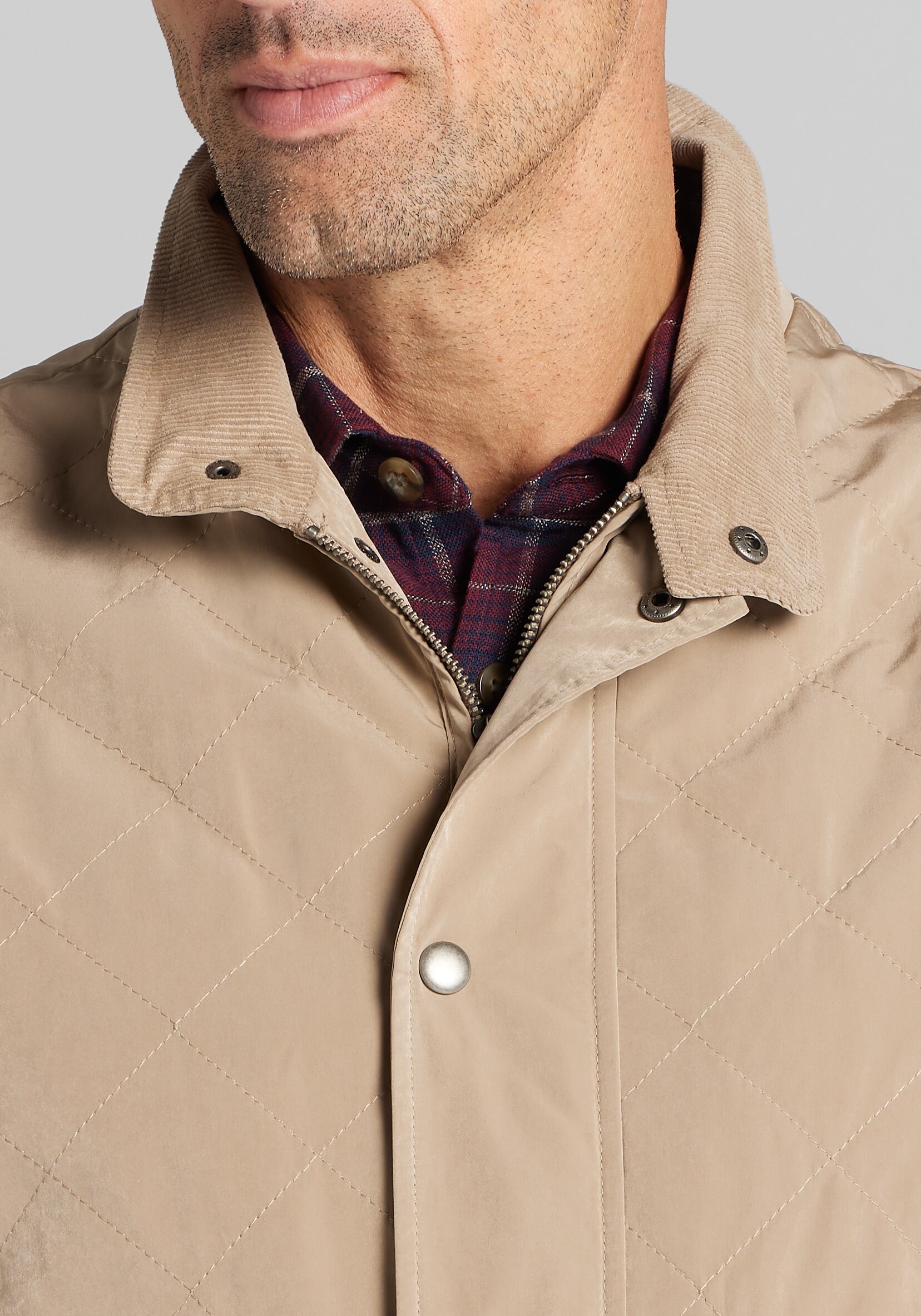 Jos. A. Bank Tailored Fit Quilted Snap Vest
