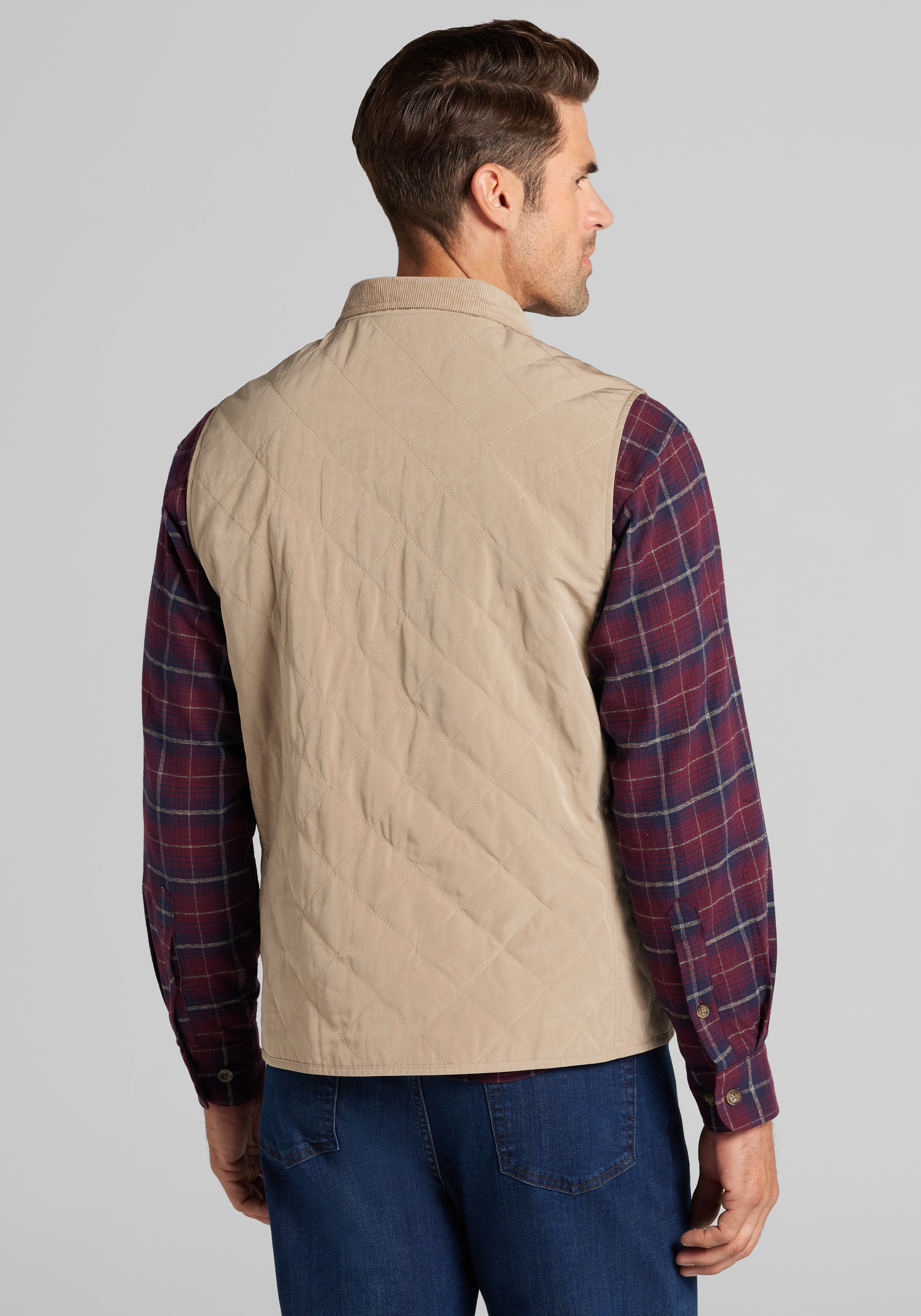 Jos. A. Bank Tailored Fit Quilted Snap Vest