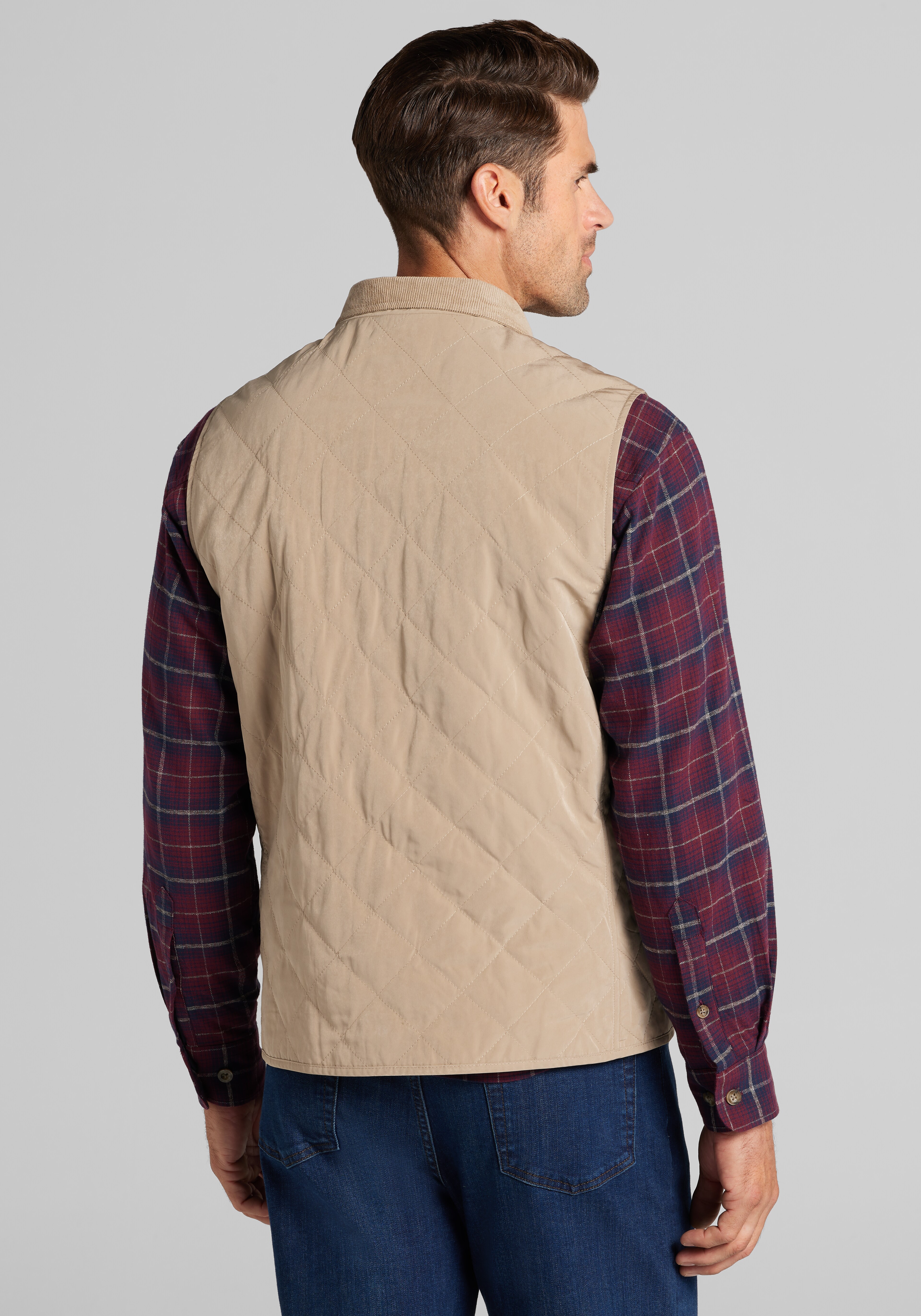 Jos. A. Bank Tailored Fit Quilted Snap Vest