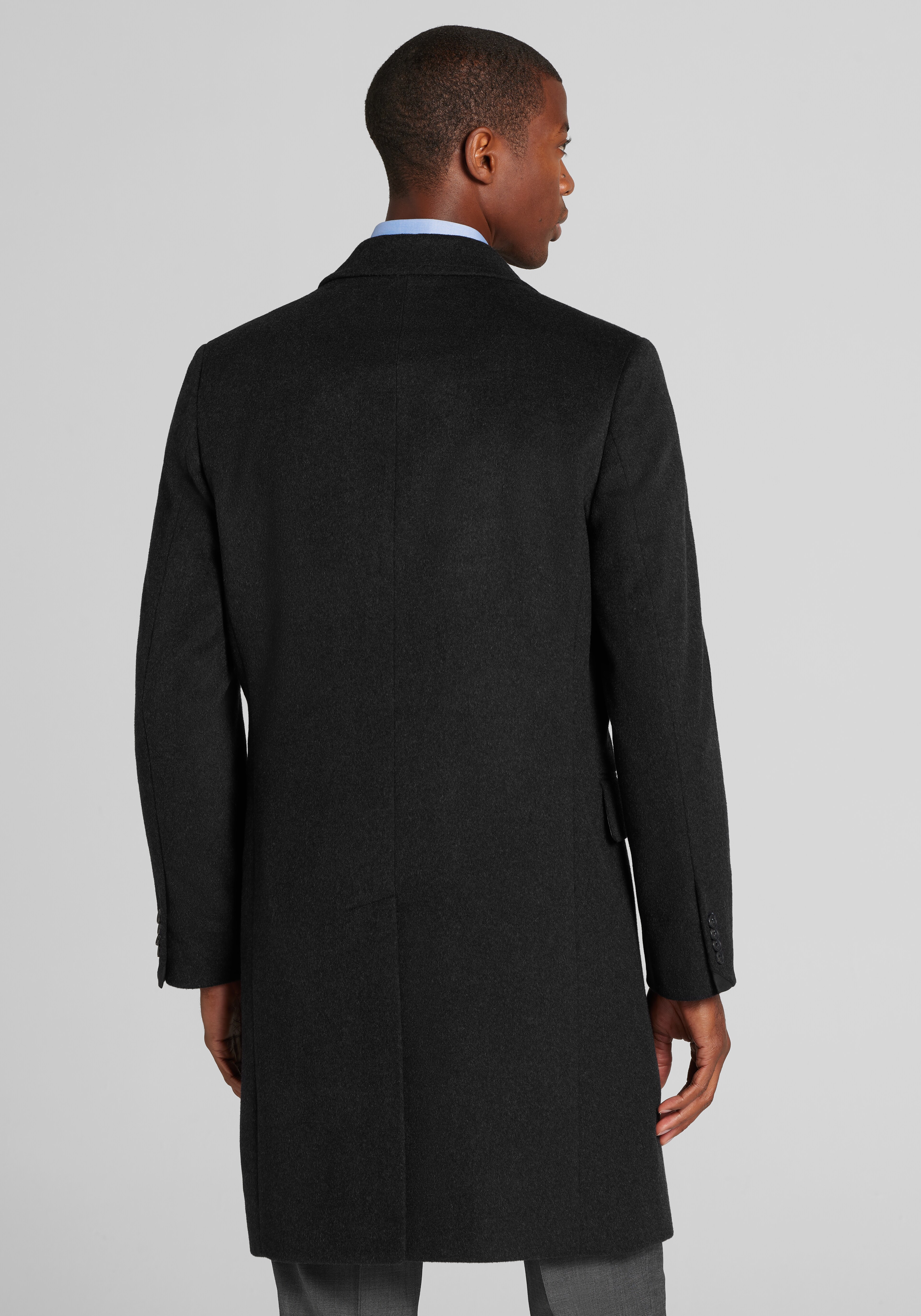 Jos. A. Bank Tailored Fit Double-Breasted Wool Topcoat