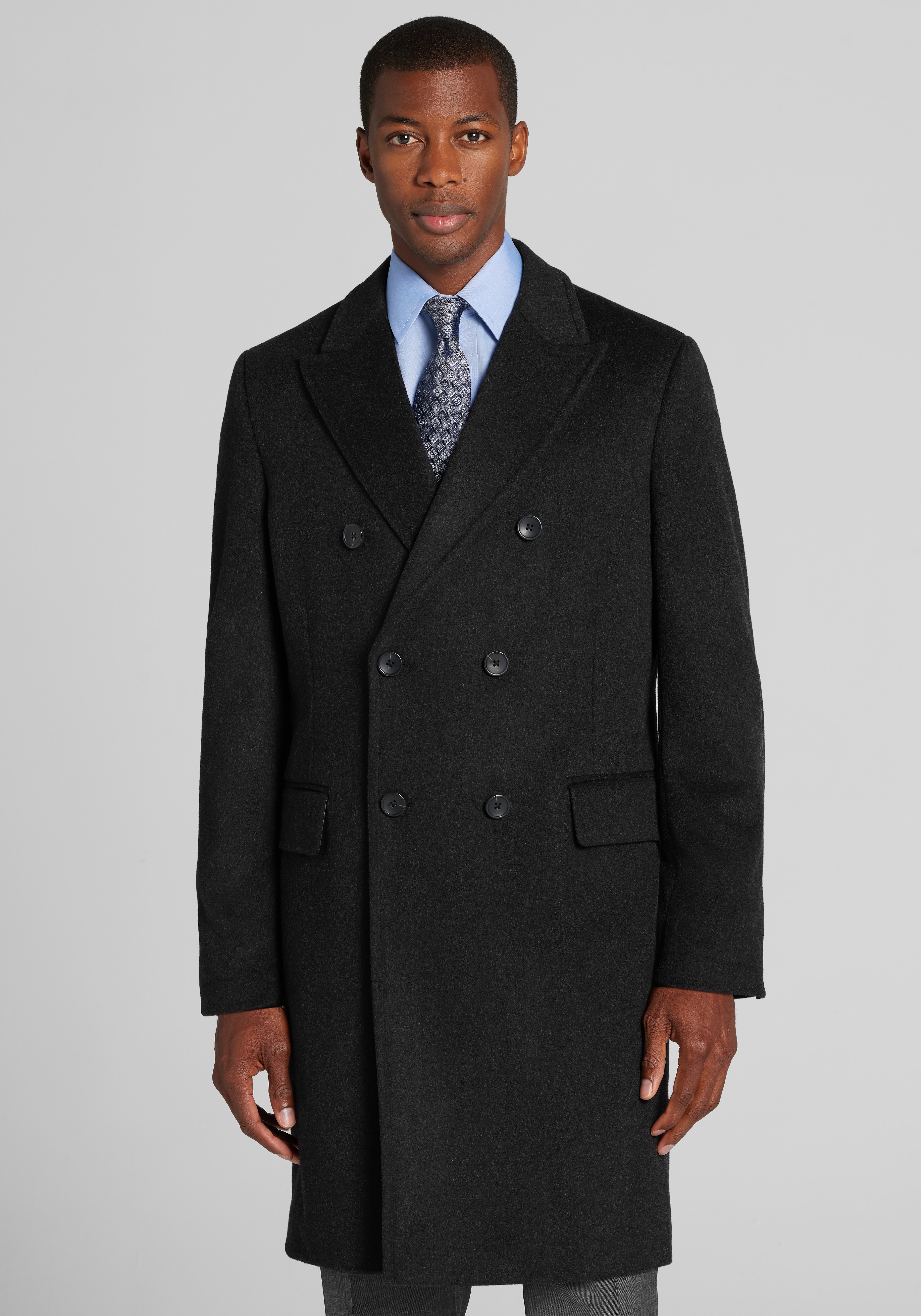 Men's Sale & Clearance, Jos. A. Bank Tailored Fit Double-Breasted Wool Topcoat - Jos A Bank