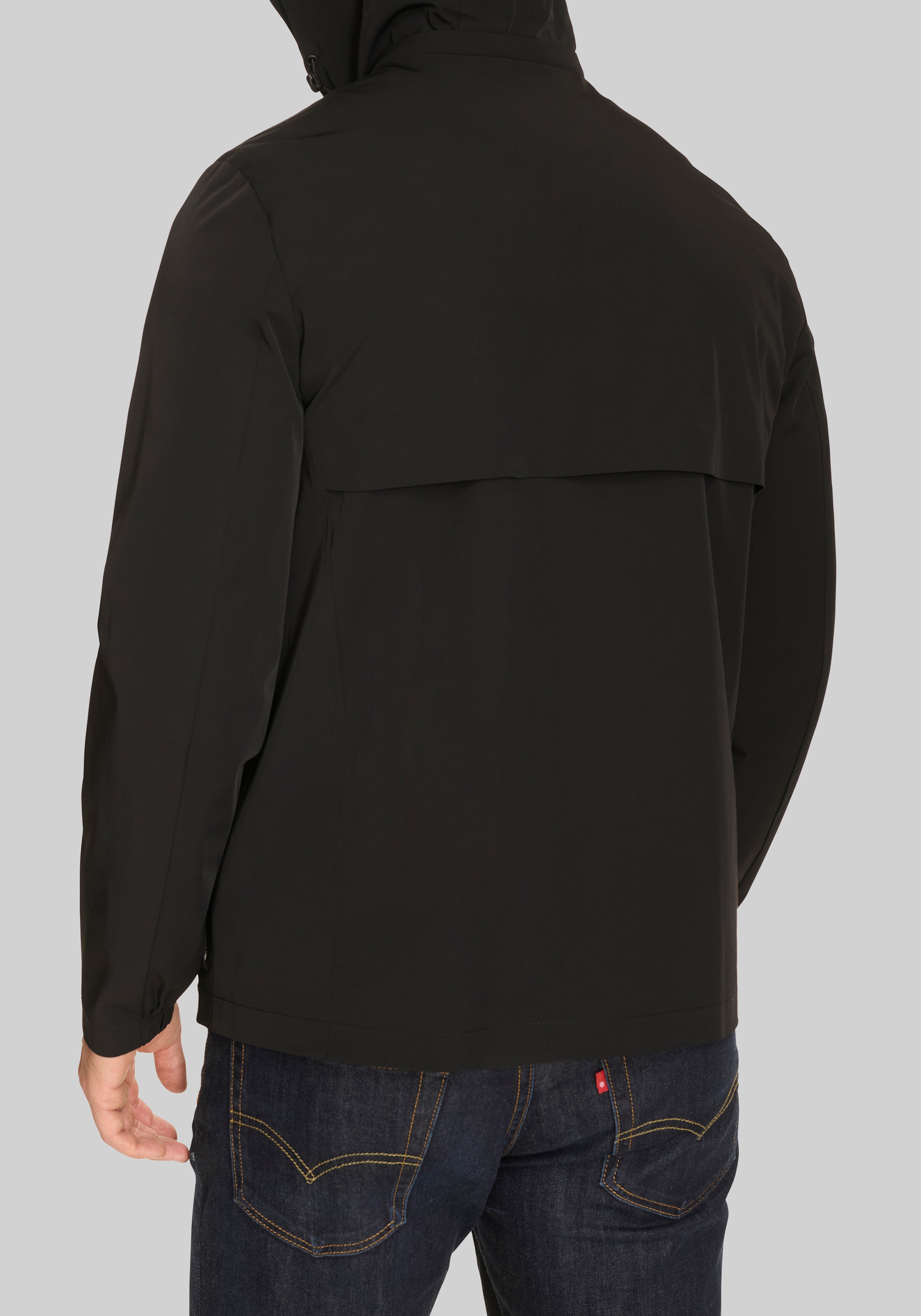 Cole Haan Traditional Fit Hooded Windbreaker Jacket