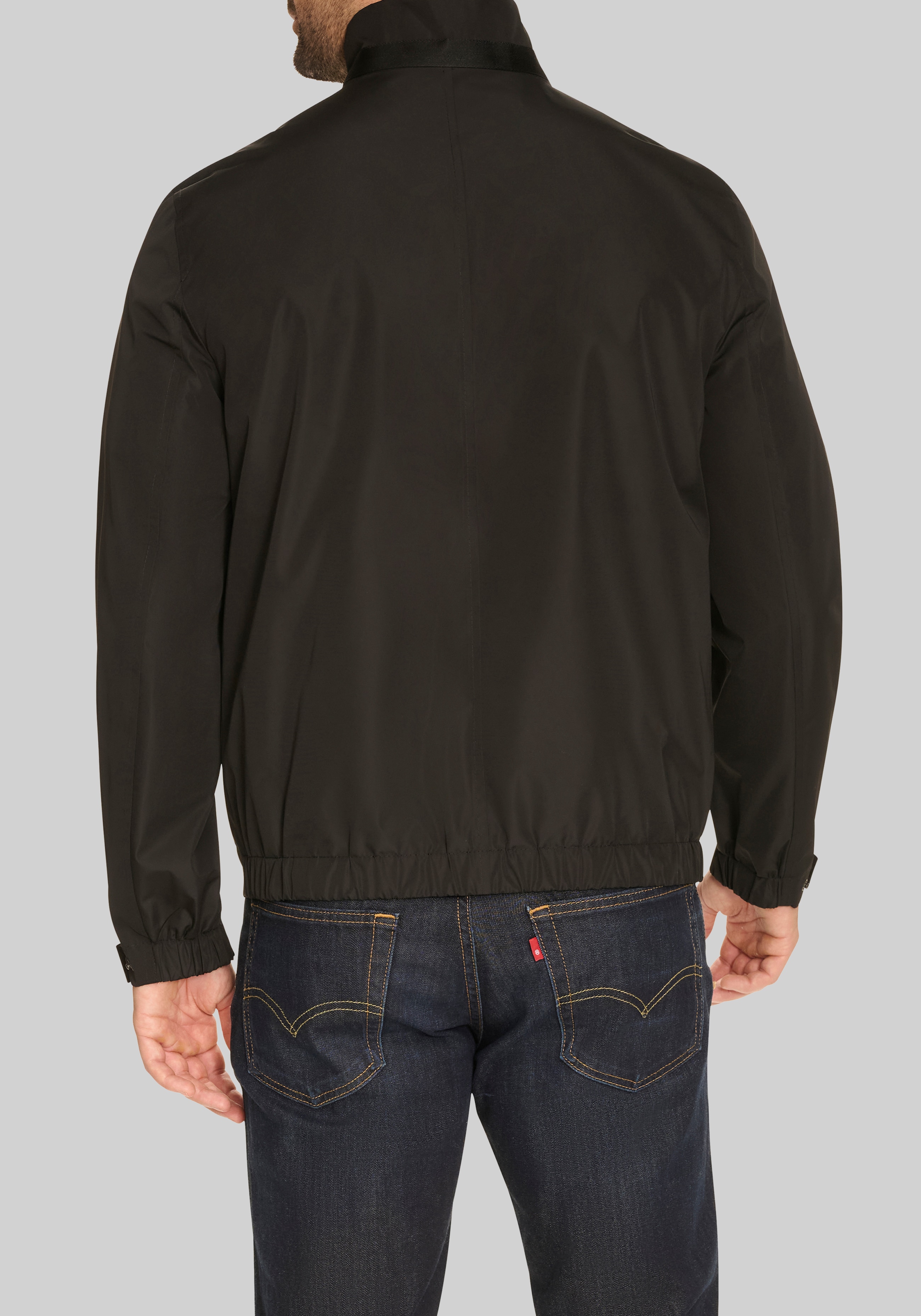 Cole Haan Stand Collar Packable Rain Jacket