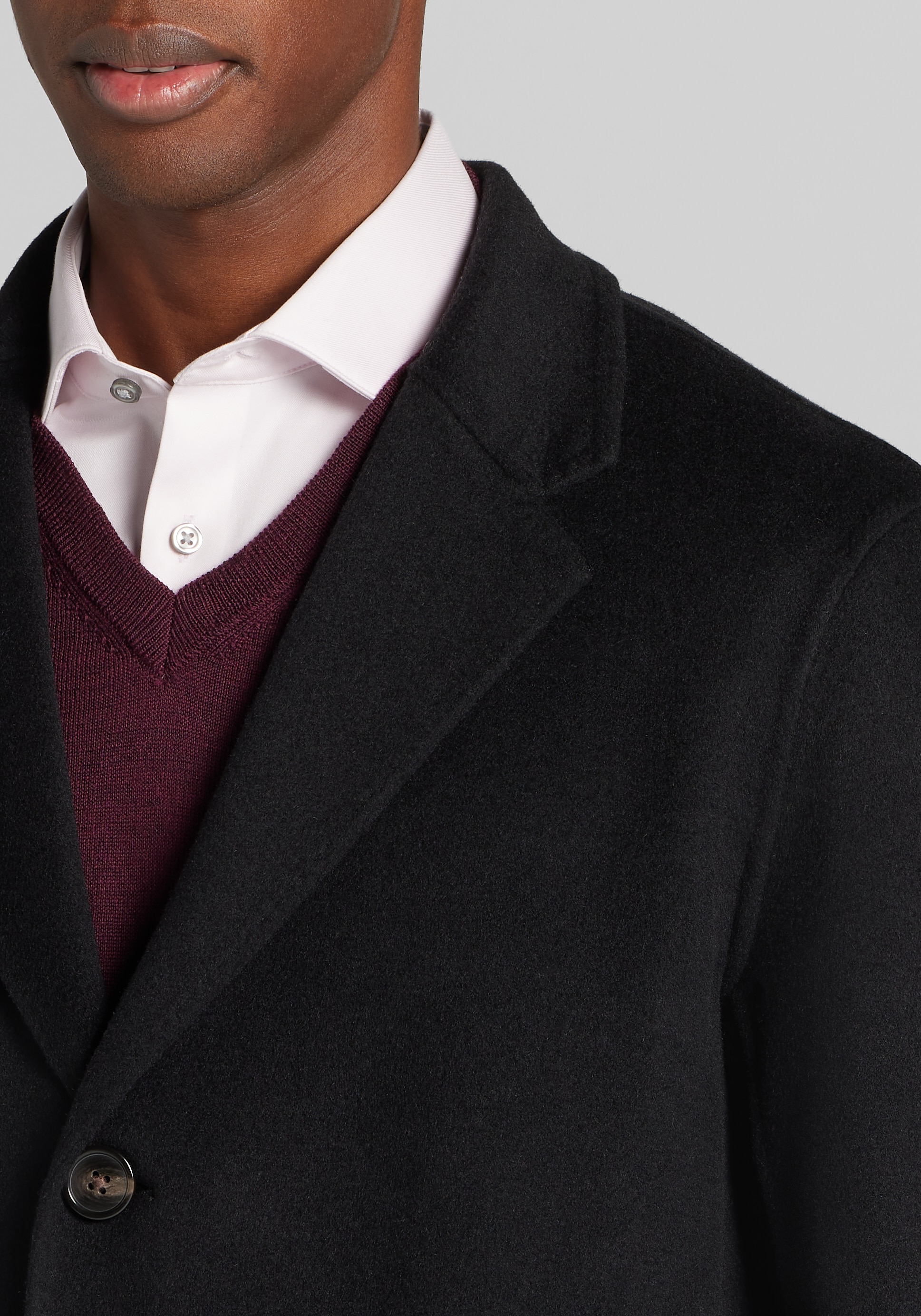 Reserve Collection Tailored Fit Double-Faced Wool Topcoat
