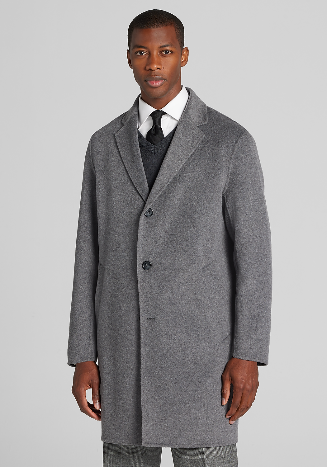 Reserve Collection Tailored Fit Double-Faced Wool Topcoat