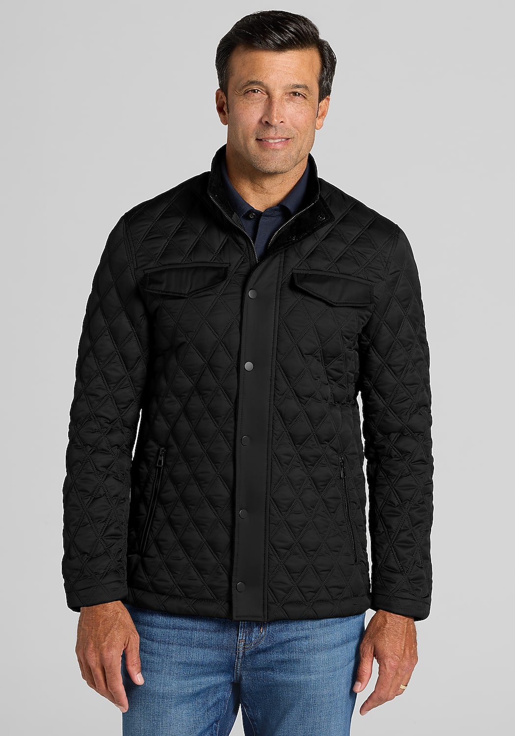 Jos. A. Bank Tailored Fit Quilted Carcoat