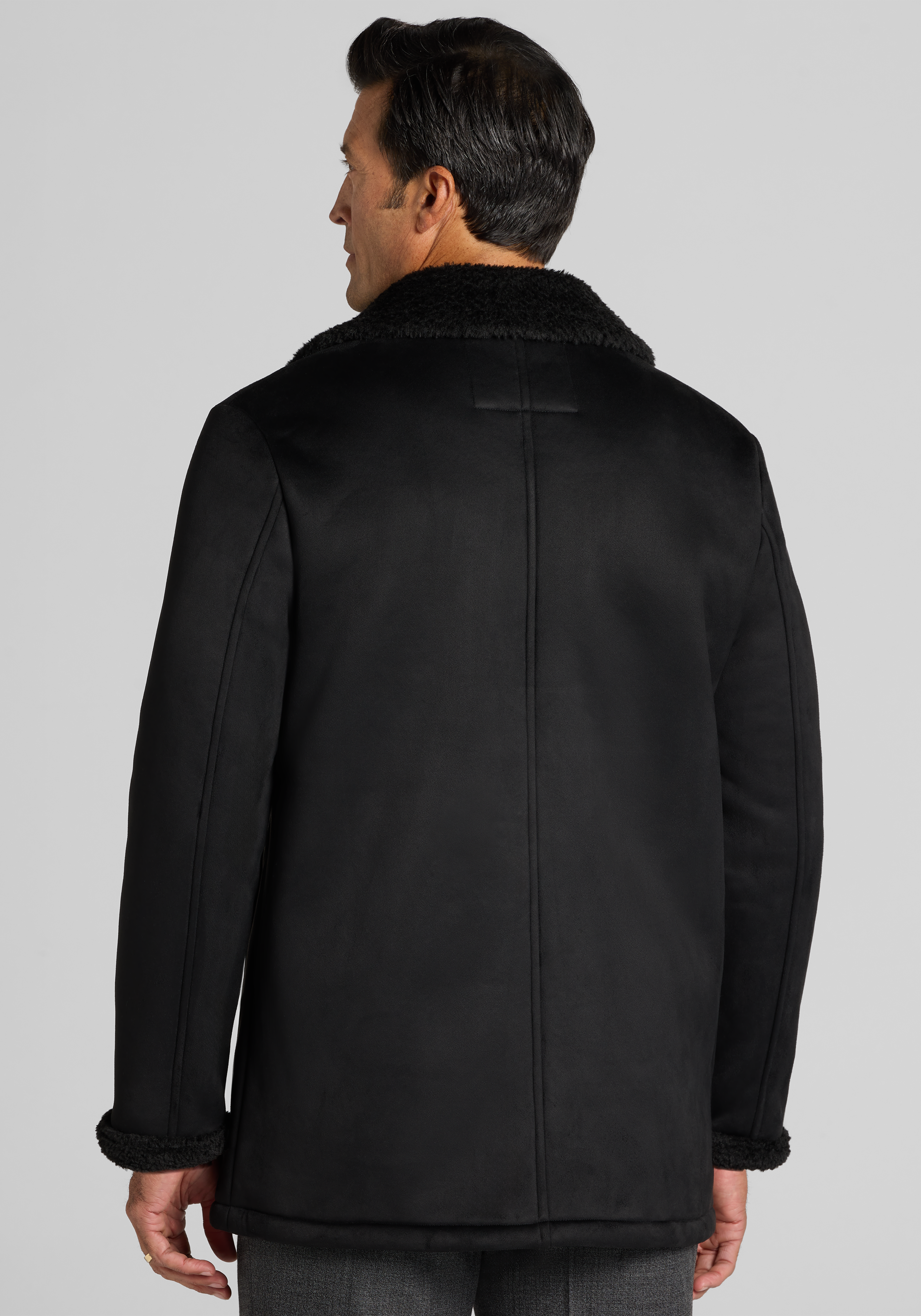 Jos. A. Bank Tailored Fit Faux Shearling Peacoat
