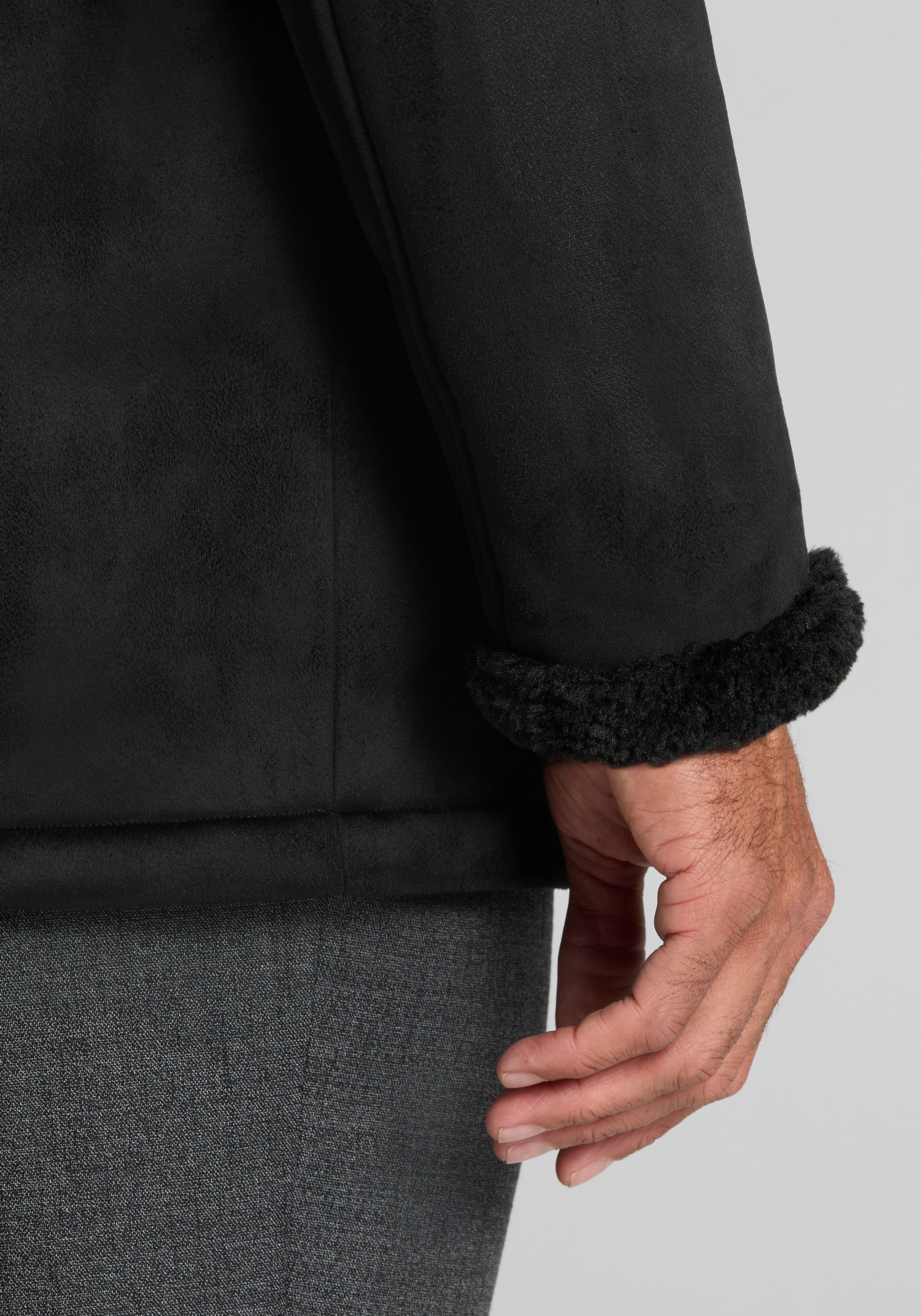 Jos. A. Bank Tailored Fit Faux Shearling Peacoat