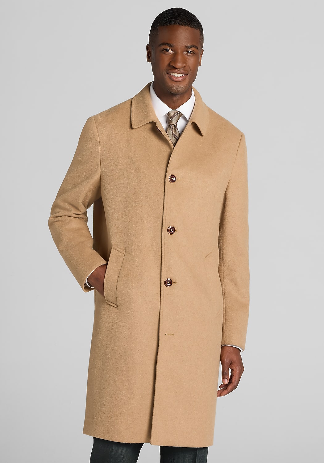 Paisley & Gray Slim Fit Slash Pocket Overcoat