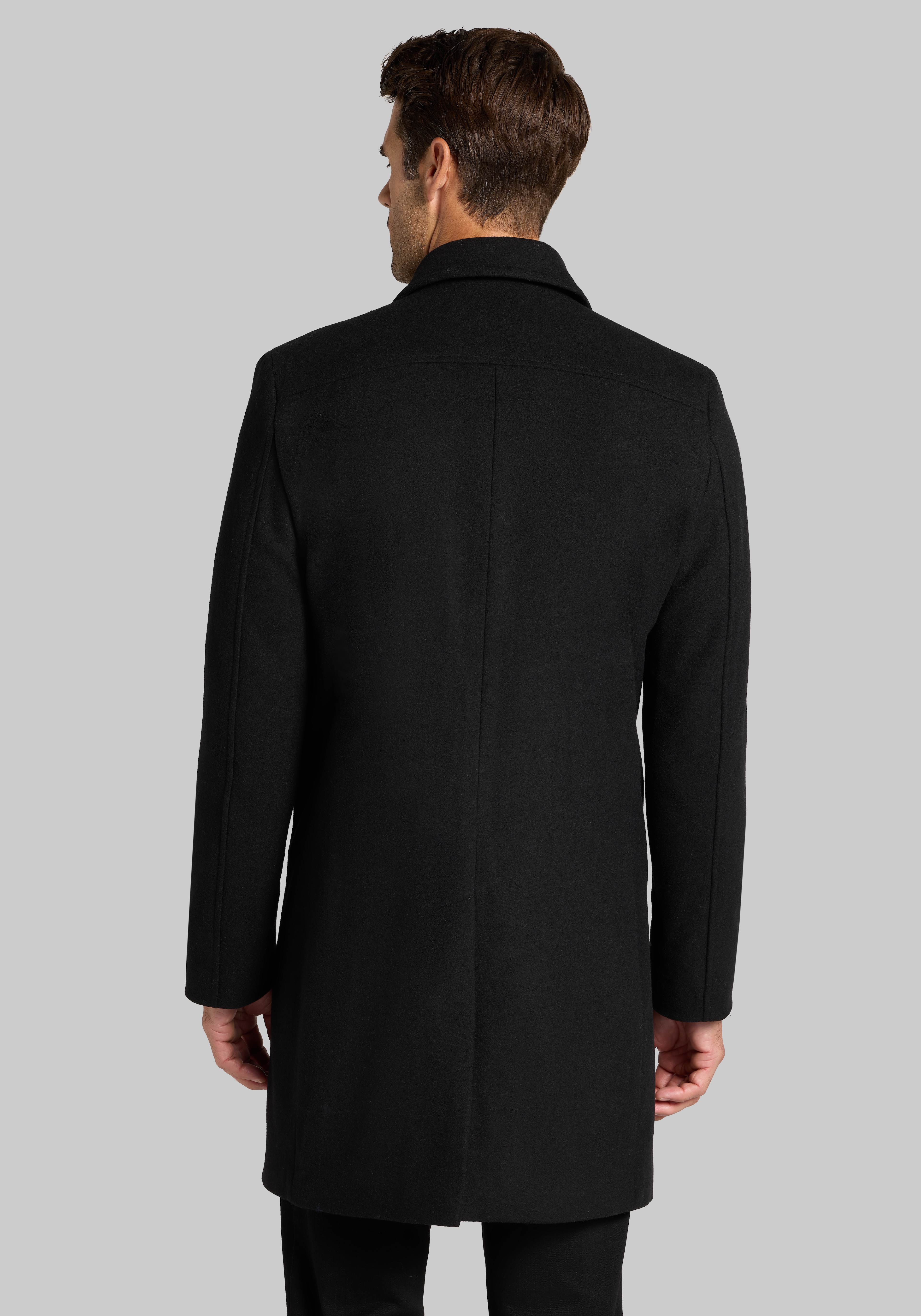 Jos. A. Bank Wool-Blend Double-Breasted Topcoat