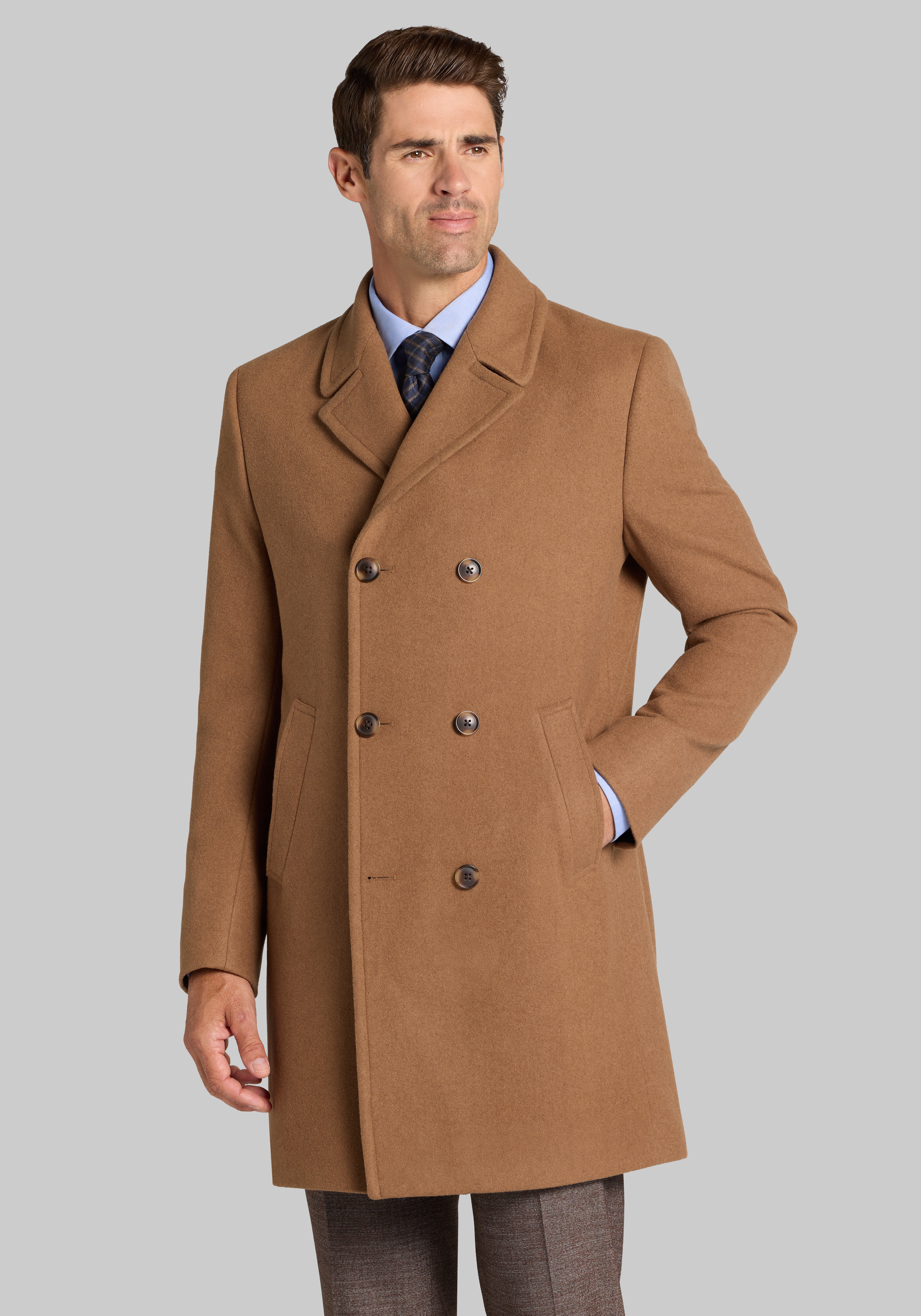 Men's Sale & Clearance, Jos. A. Bank Wool-Blend Double-Breasted Topcoat - Jos A Bank