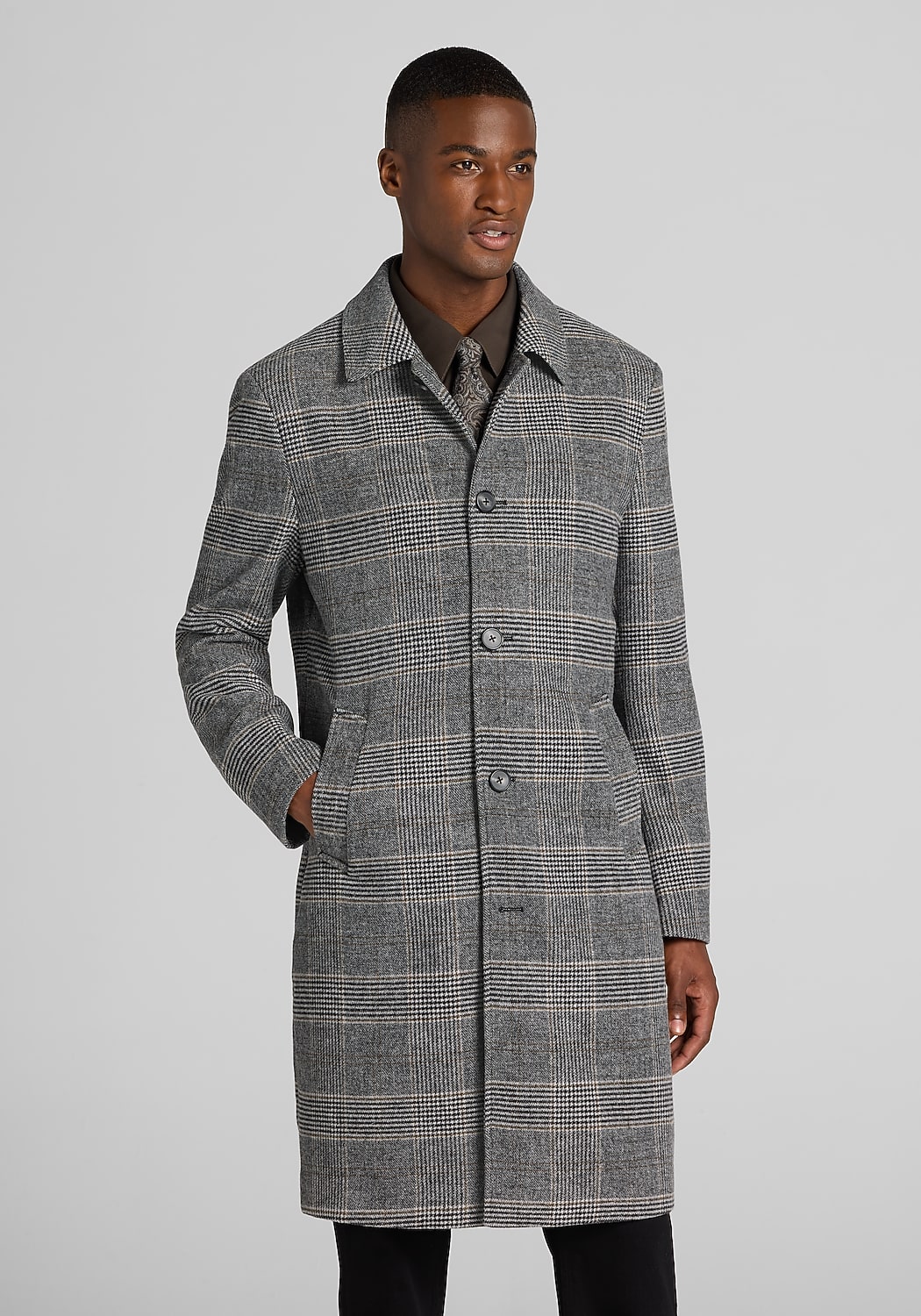 Paisley & Gray Slim Fit Military Overcoat