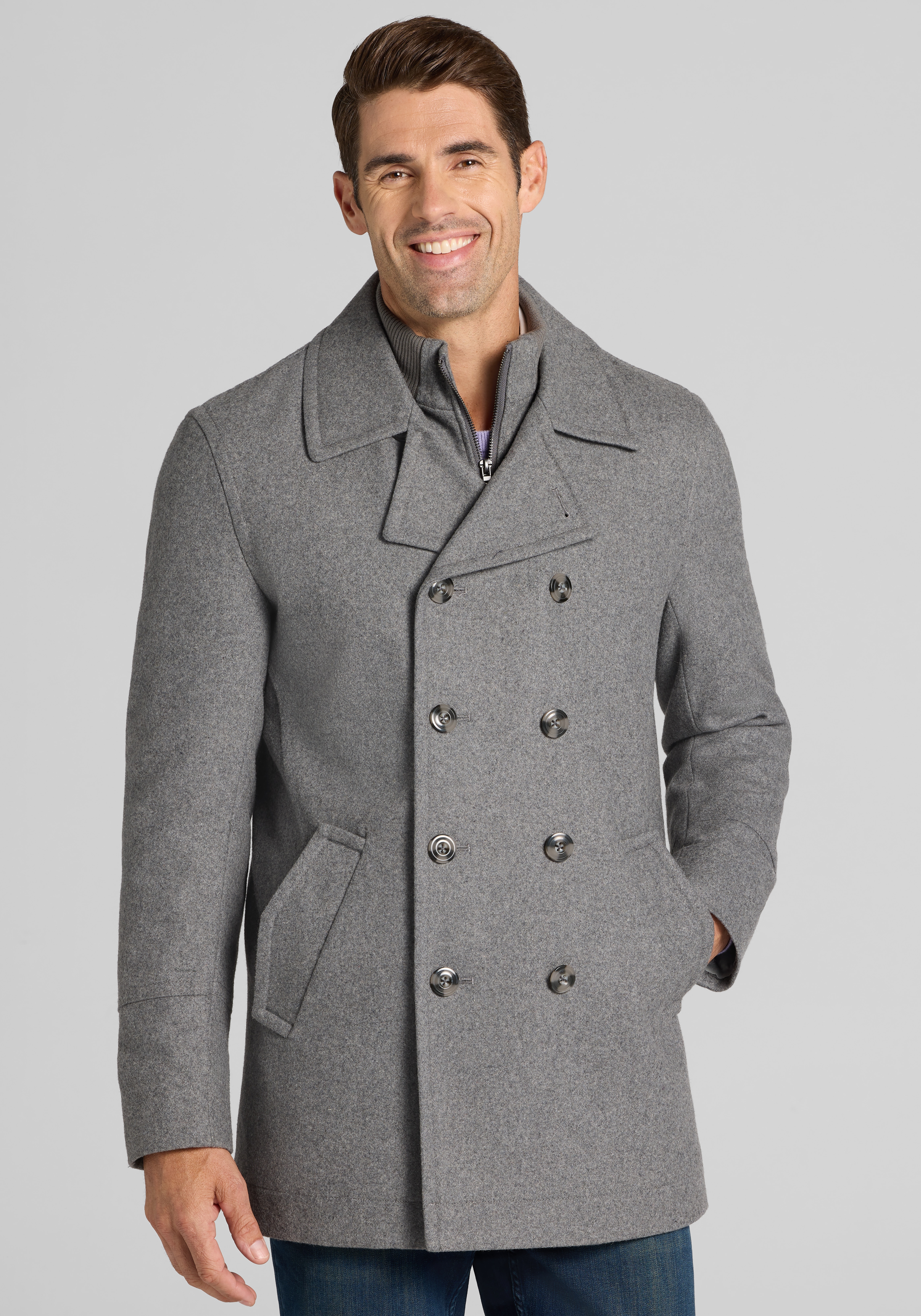 Men's New!, Jos. A. Bank Classic Peacoat - Jos A Bank