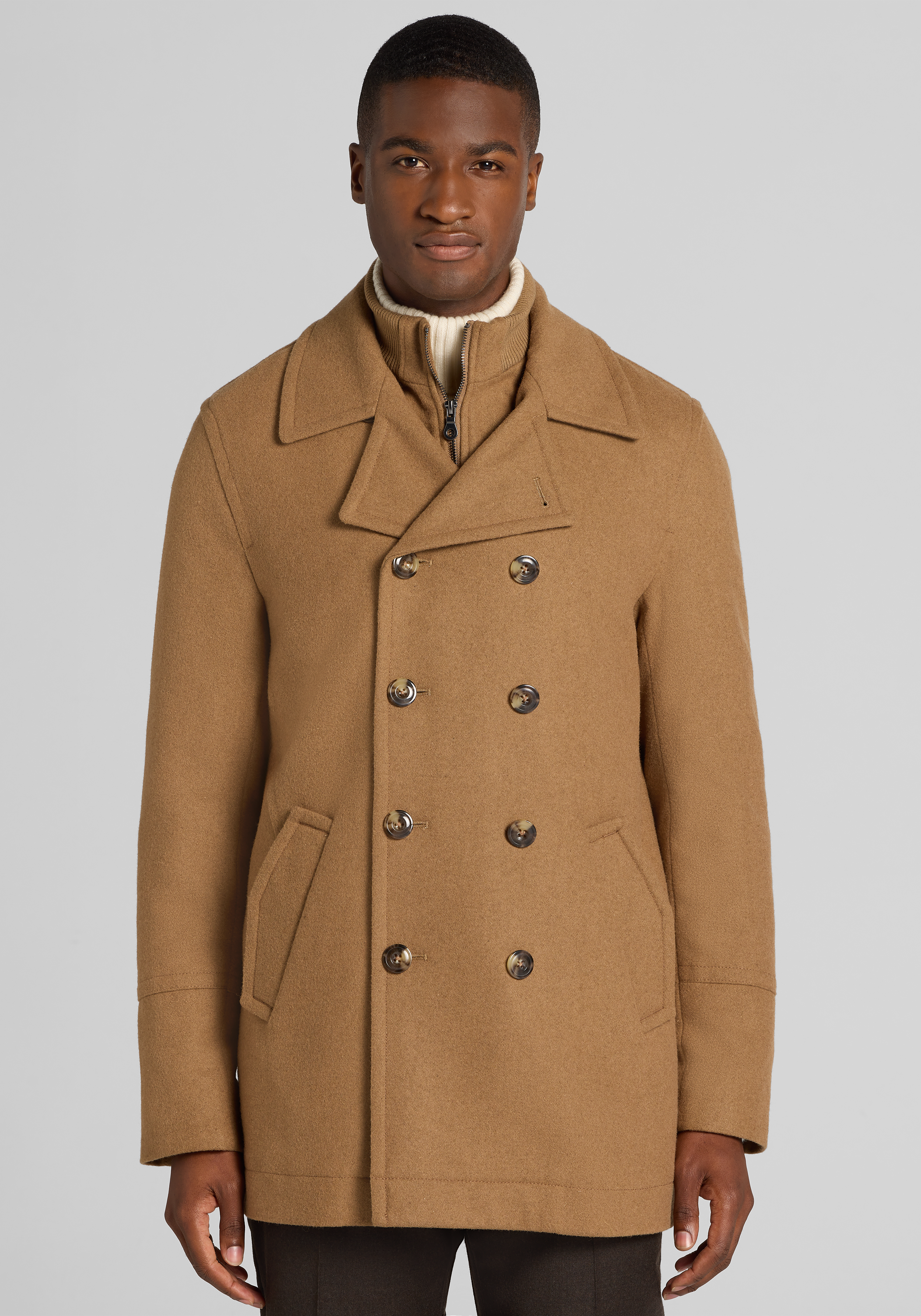 Men's Outerwear, Jos. A. Bank Classic Peacoat - Big & Tall - Jos A Bank