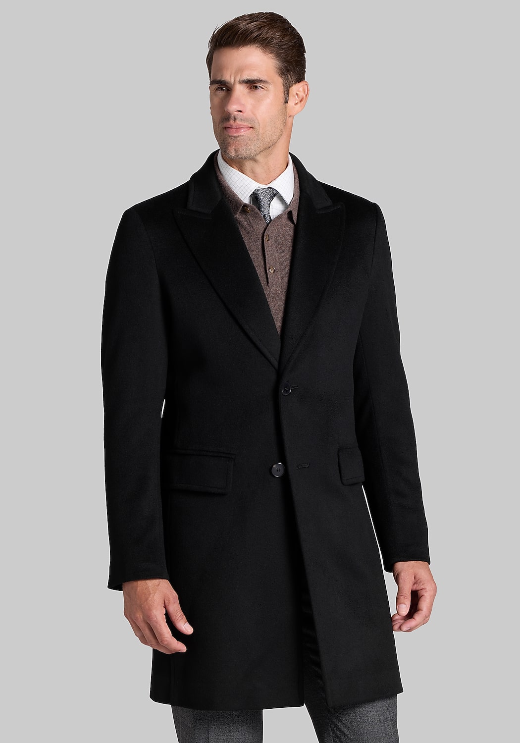 Reserve Collection Tailored Fit 100% Italian Cashmere Topcoat