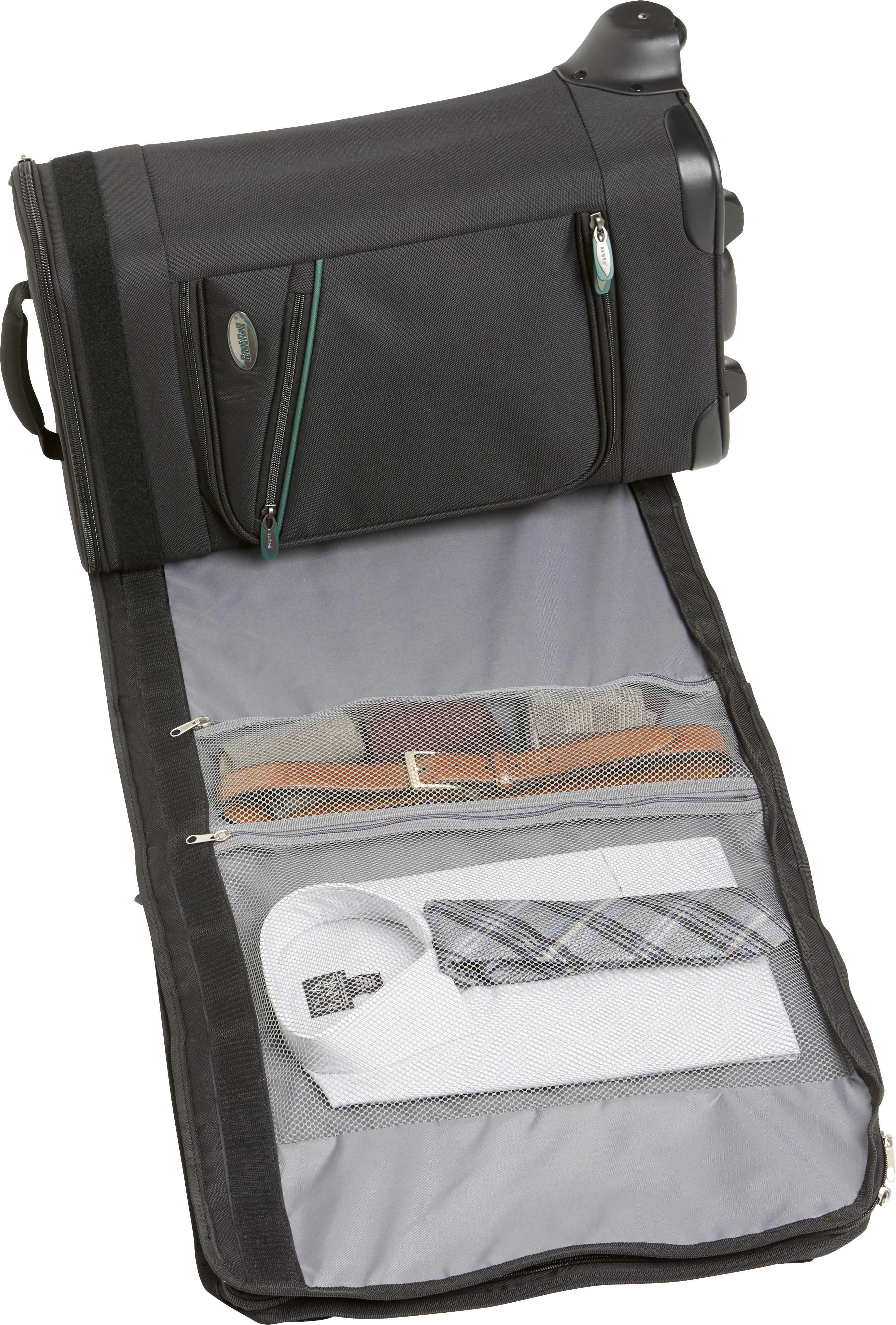 suitcase with garment bag