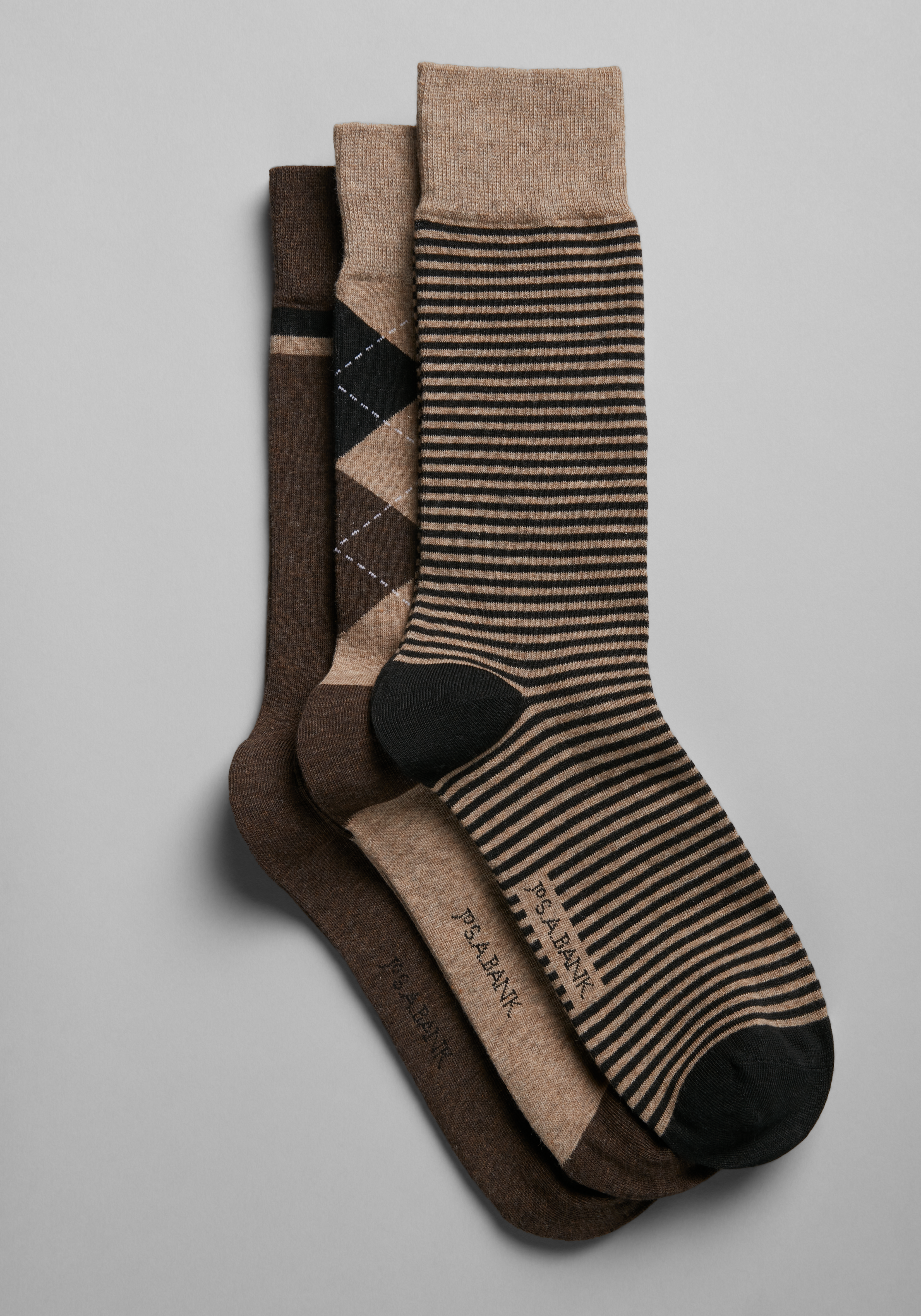 Men's Accessories, Patterned Dress Socks, 3-Pack - Jos A Bank