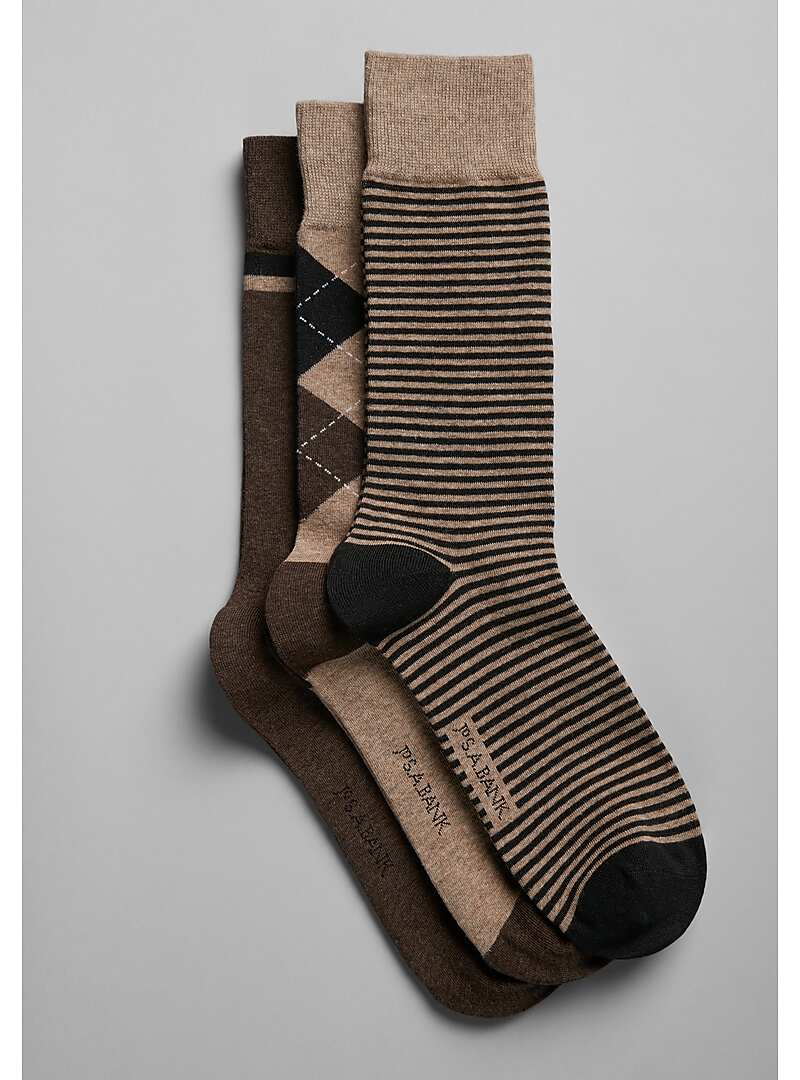 Patterned Dress Socks, 3Pack Joseph A. Bank Accessories Jos A Bank