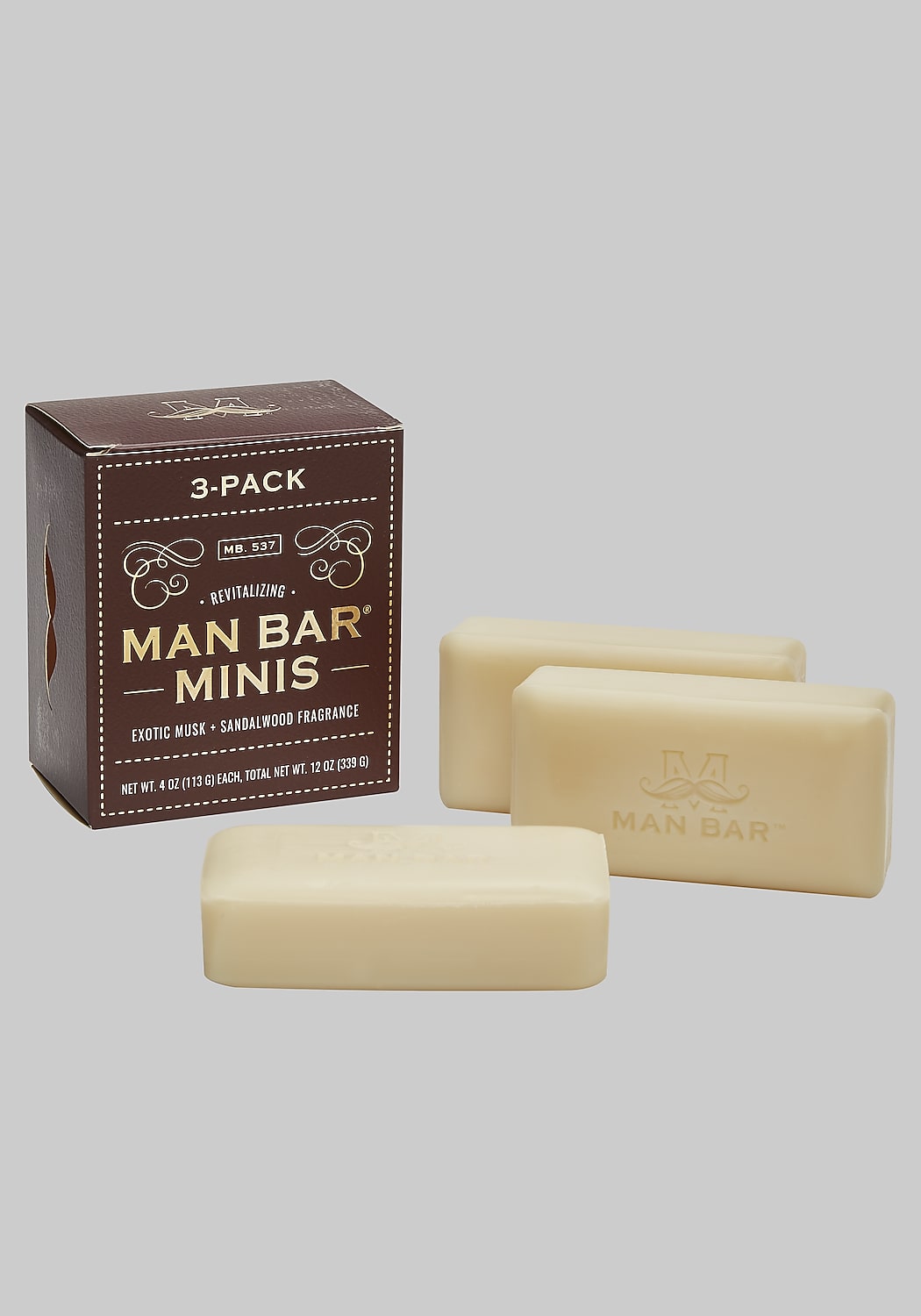 San Francisco Soap Co. Man Bar Exotic Musk & Sandalwood Mini Soaps, Set of 3