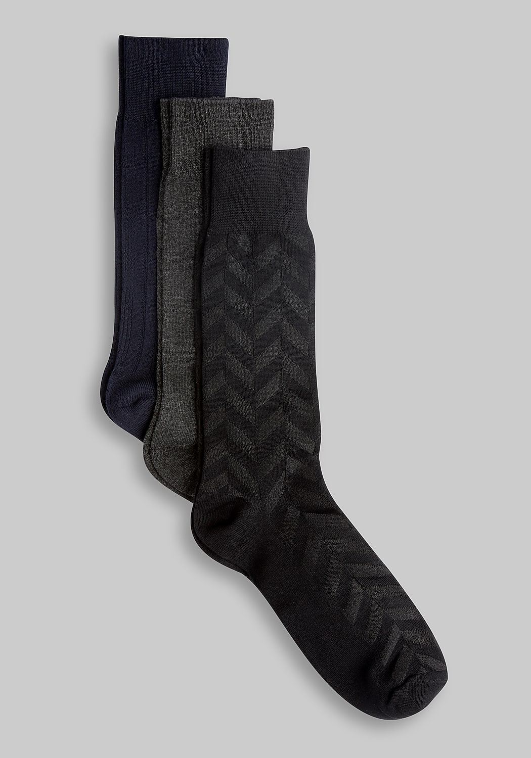 Jos. A Bank Patterned Dress Socks, 3-Pack
