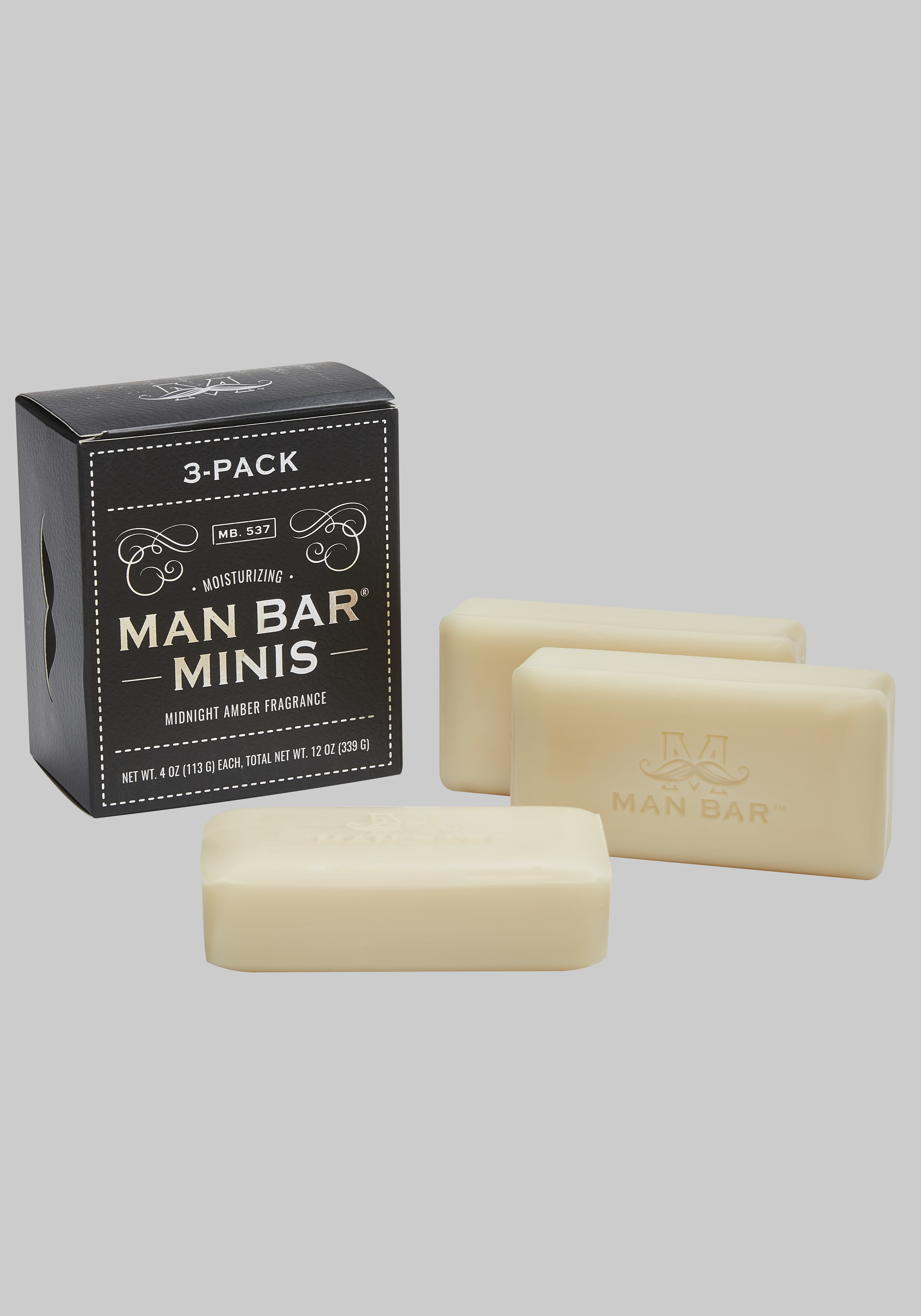 Men's Accessories, San Francisco Soap Co. Man Bar Midnight Amber Mini Soaps, Set of 3 - Jos A Bank
