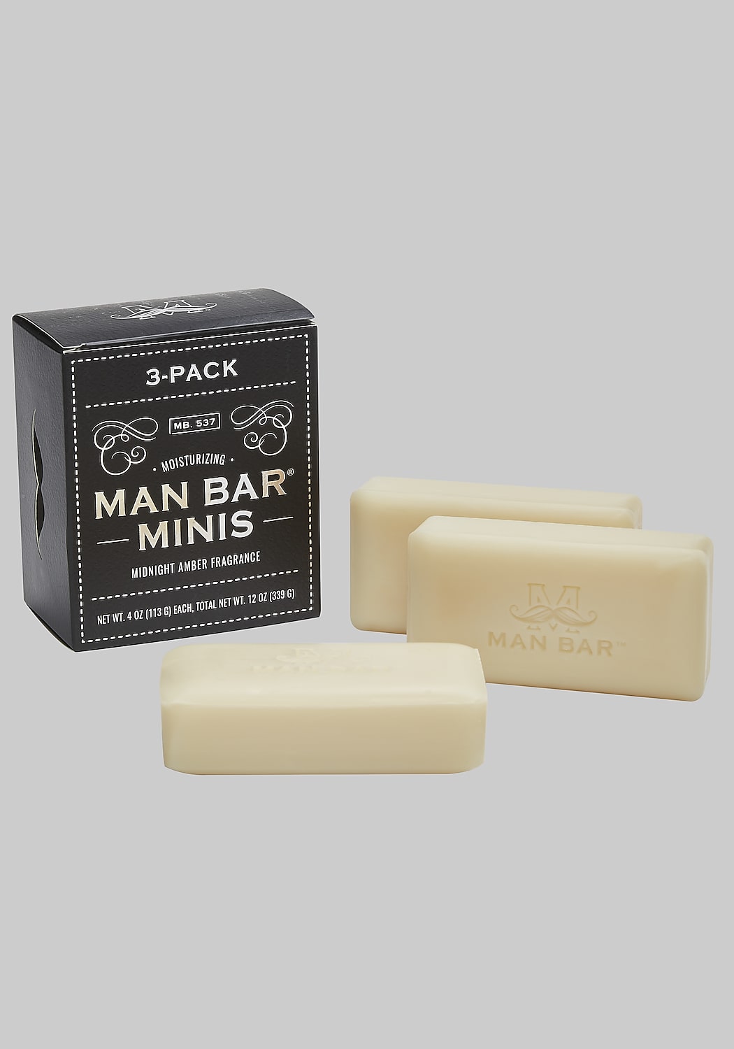 San Francisco Soap Co. Man Bar Midnight Amber Mini Soaps, Set of 3