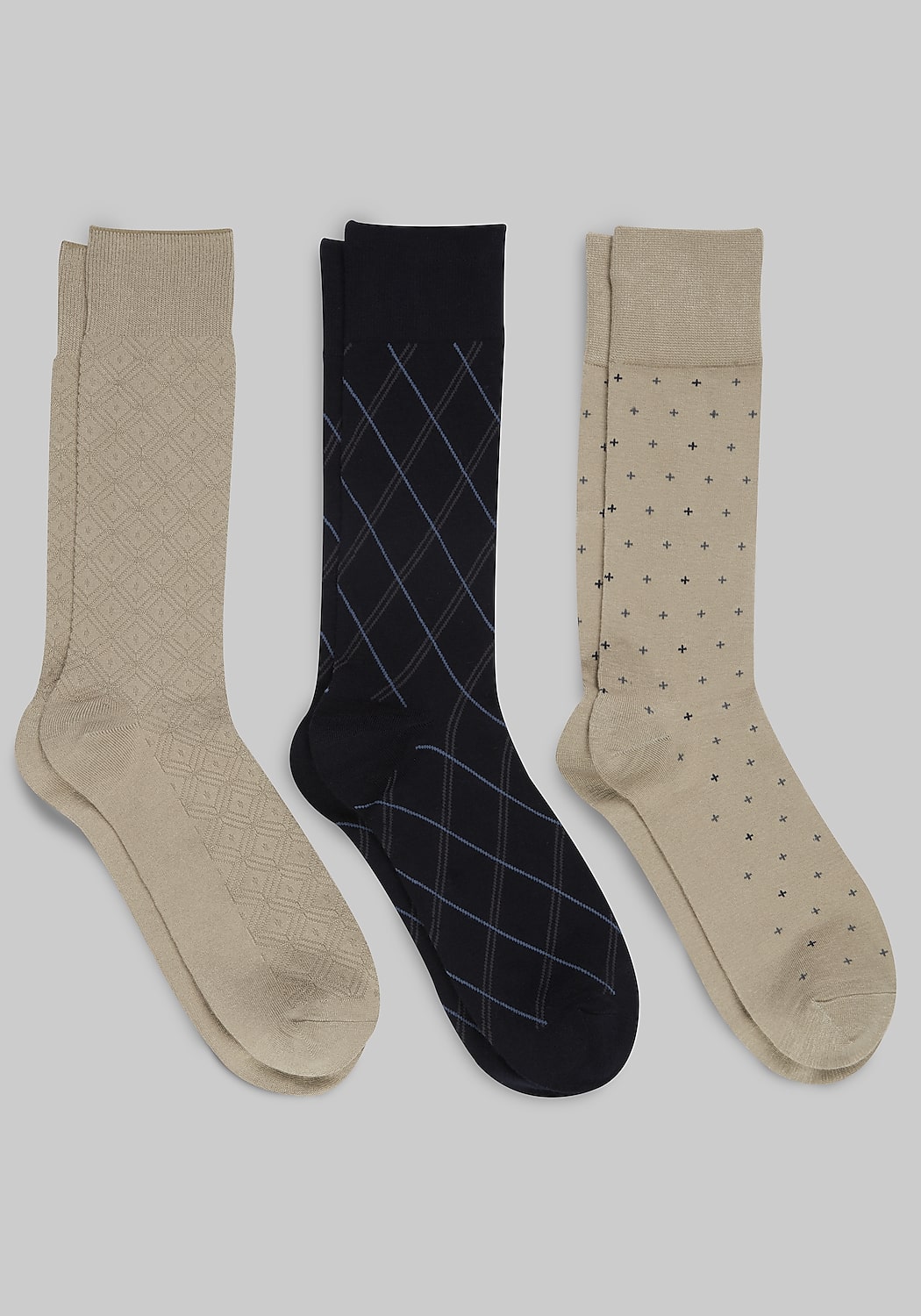 Jos. A. Bank Patterned Bamboo Socks, 3-Pack
