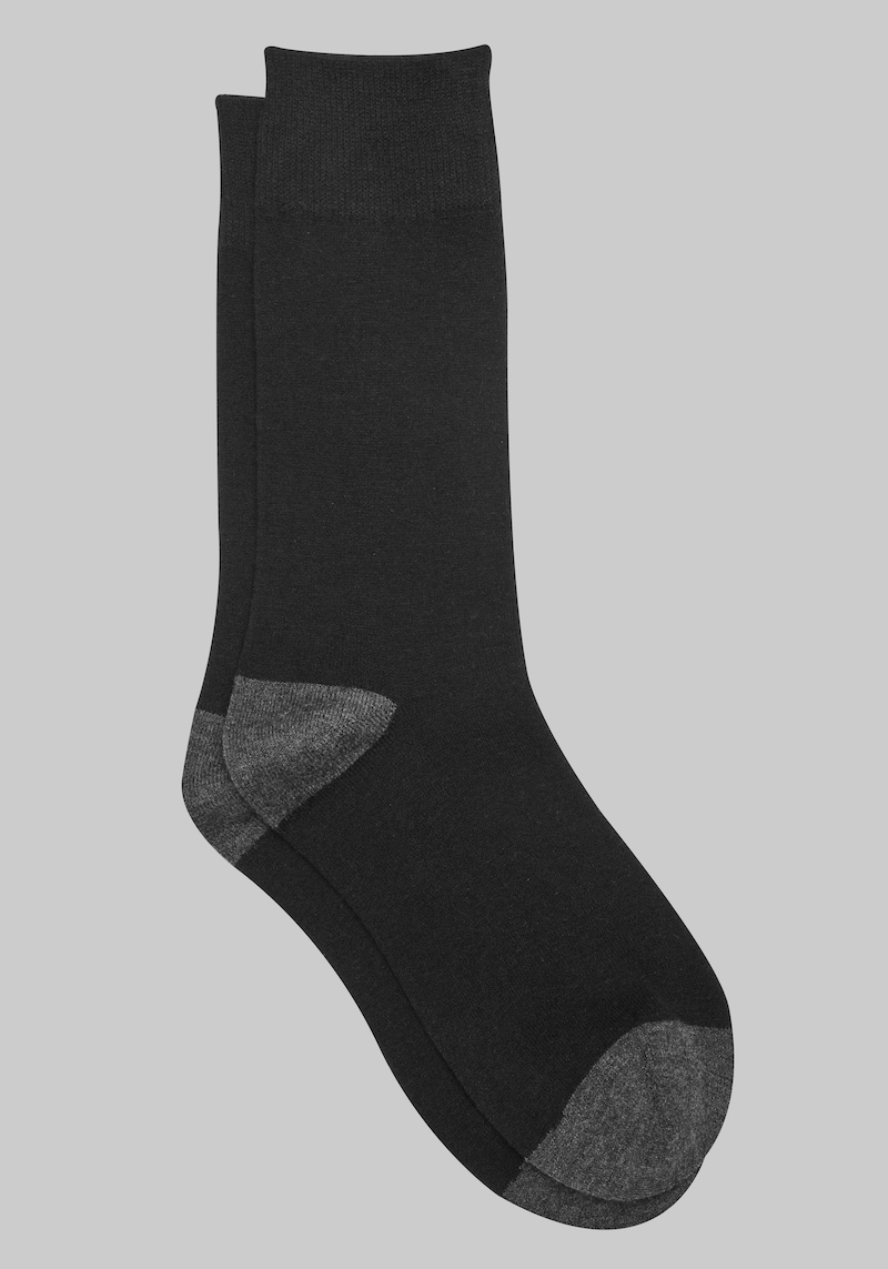 Men's Jos. A. Bank Merino Wool Blend Socks at Jos. A. Bank, Black, Size Mid Calf