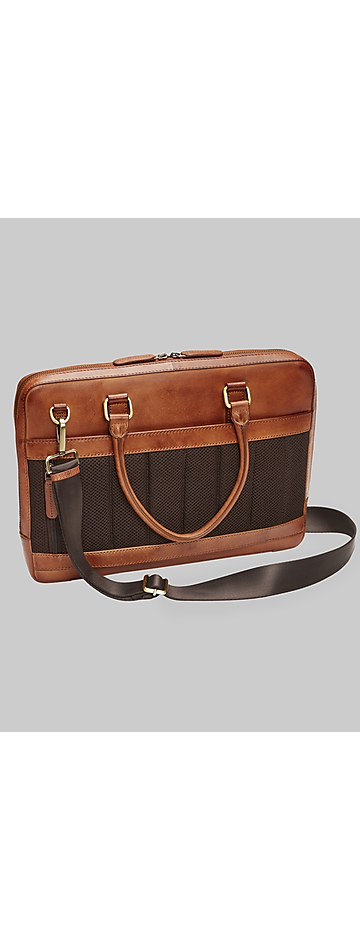 Jos. A. Bank Slim Leather Briefcase - All Accessories | Jos A Bank