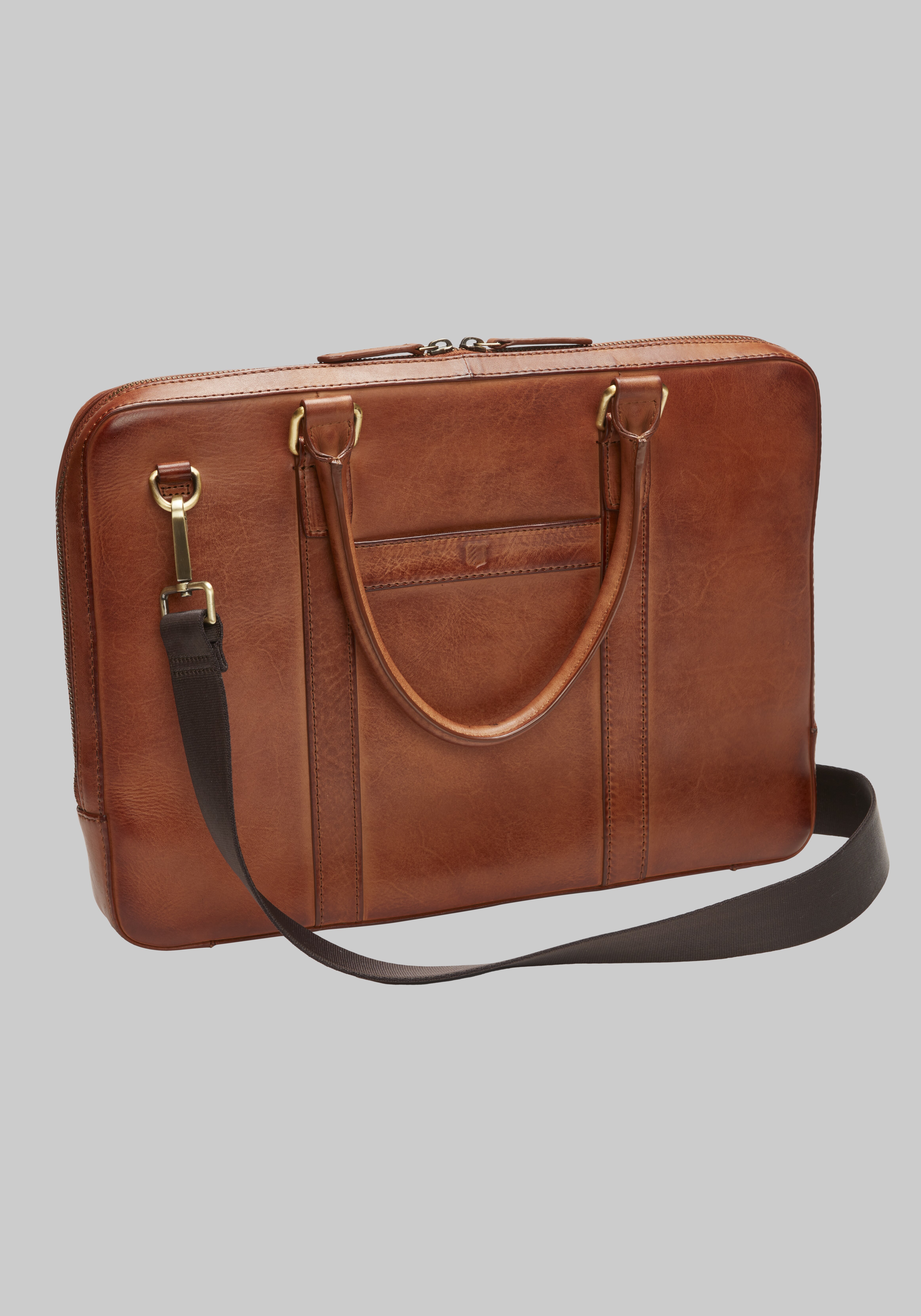 Jos. A. Bank Slim Leather Briefcase - All Accessories | Jos A Bank