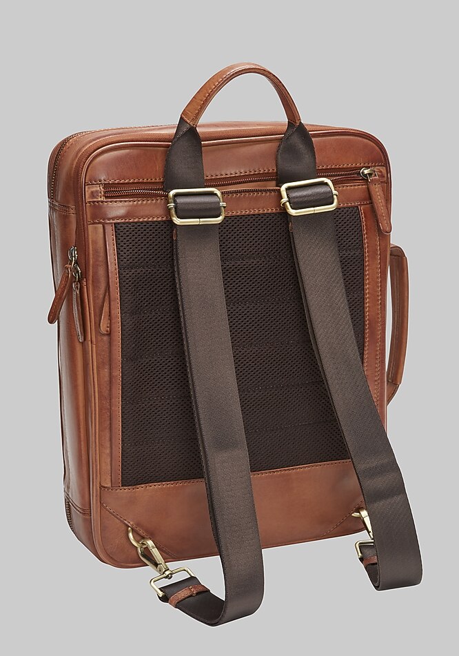convertible briefcase backpack leather Full Grain Leather Messenger Sh – RockCow Leather Studio wear it on your shoulder Baosha Leather Laptop Briefcase Backpack