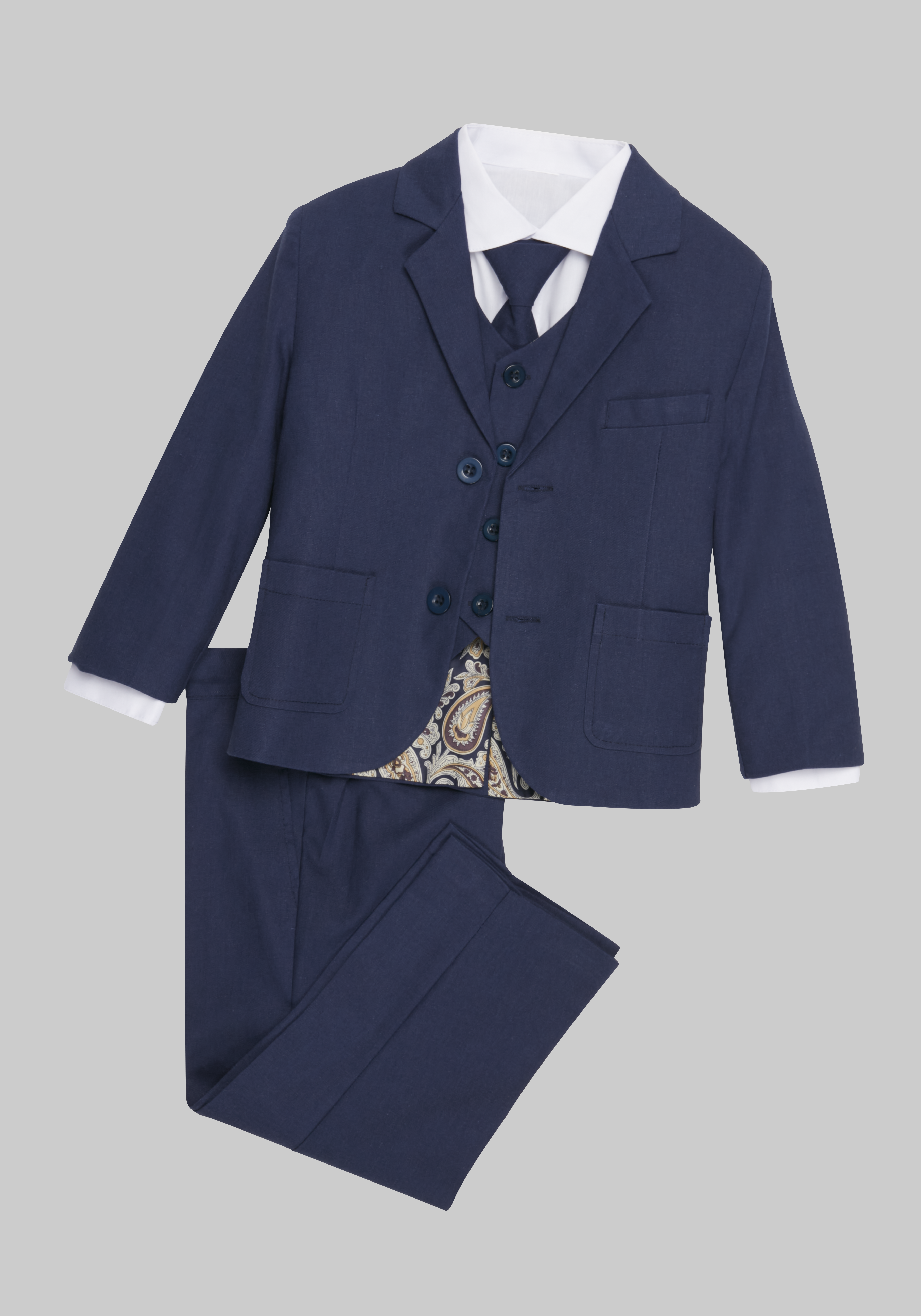 Peanut Butter Collection Joey Safari Linen 5-Piece Toddler Boys Suit Set