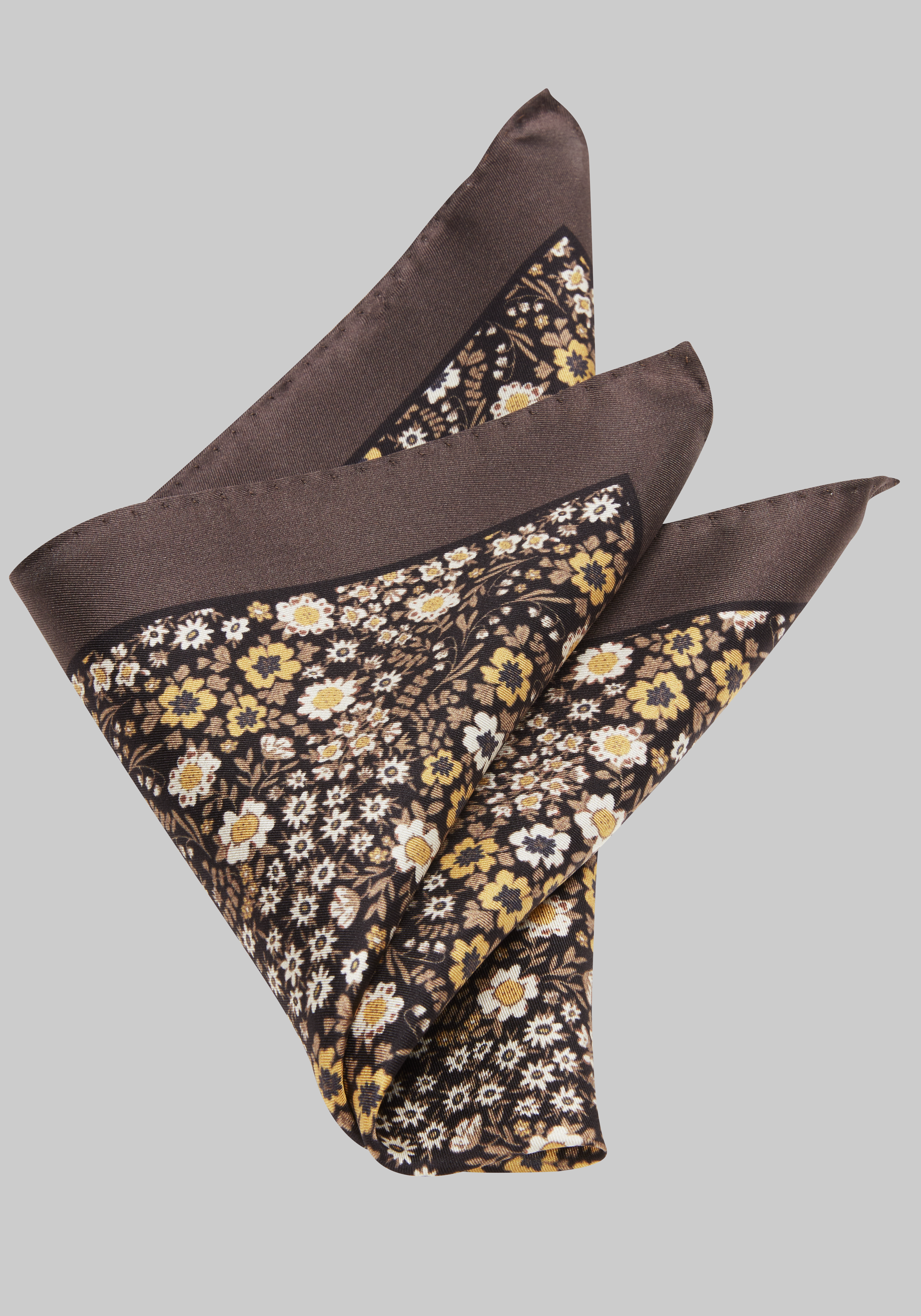 Men's CLEARANCE, Jos. A. Bank Floral Silk Pocket Square CLEARANCE - Jos A Bank