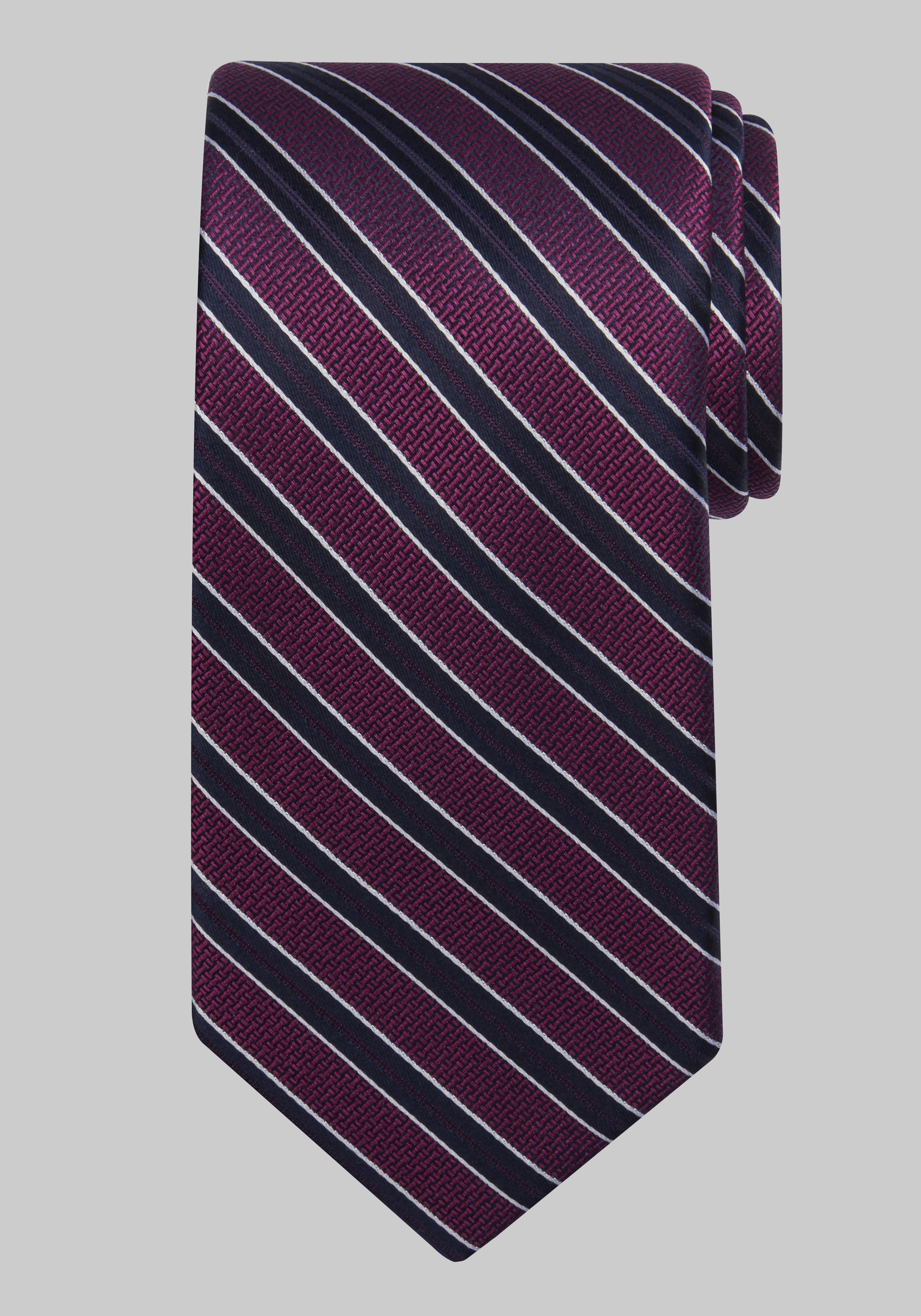 Men's CLEARANCE, Traveler Collection Barbell Stripe Tie CLEARANCE - Jos A Bank