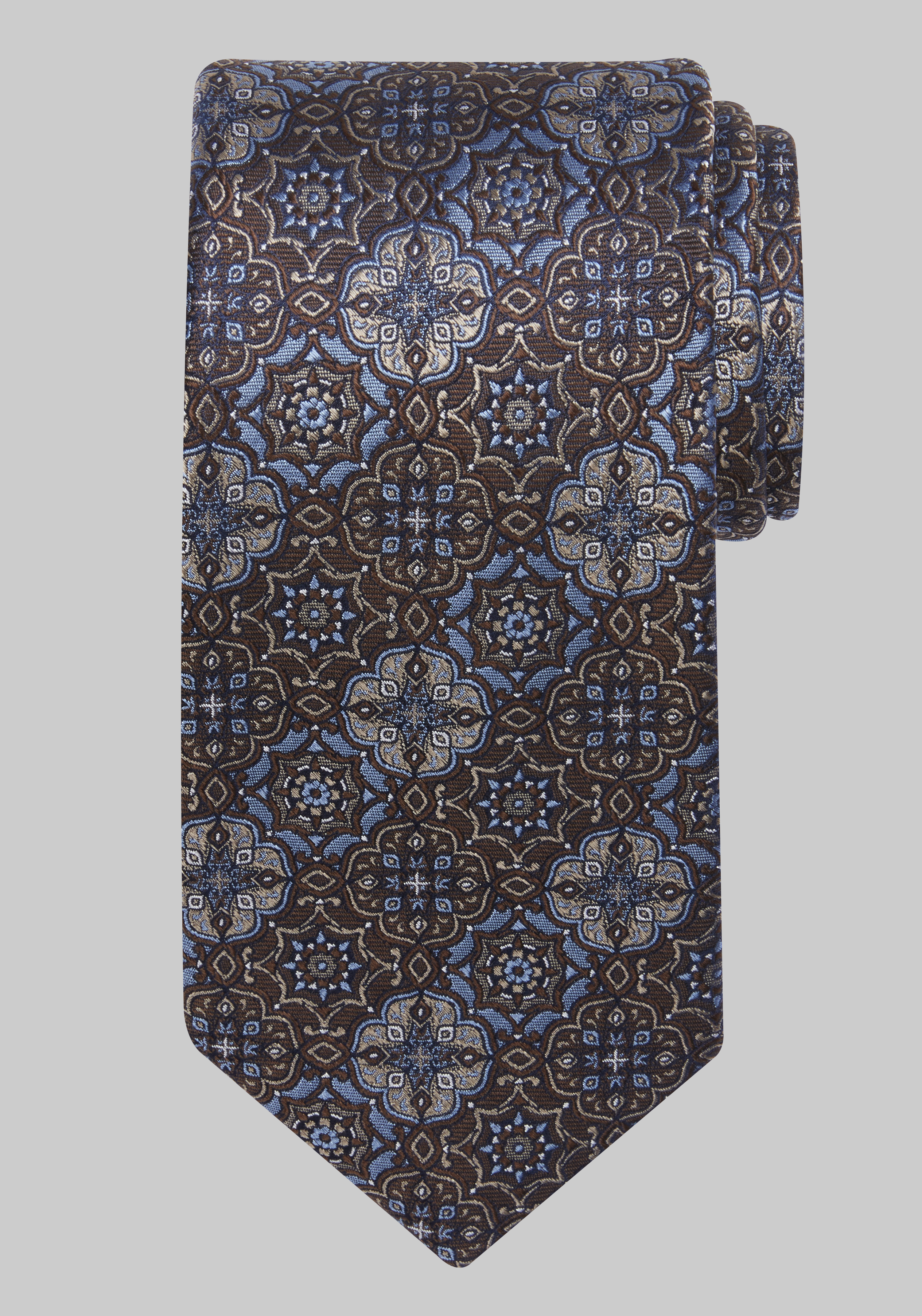 Men's CLEARANCE, Reserve Collection Interlocked Medallion Tie - Long CLEARANCE - Jos A Bank