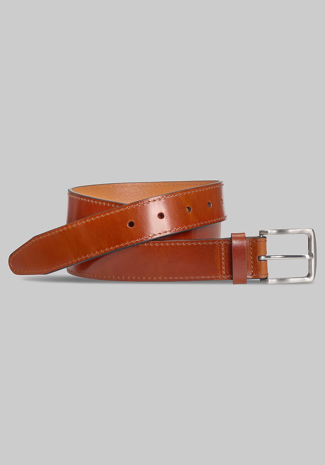 Johnston & Murphy Glazed Leather Belt