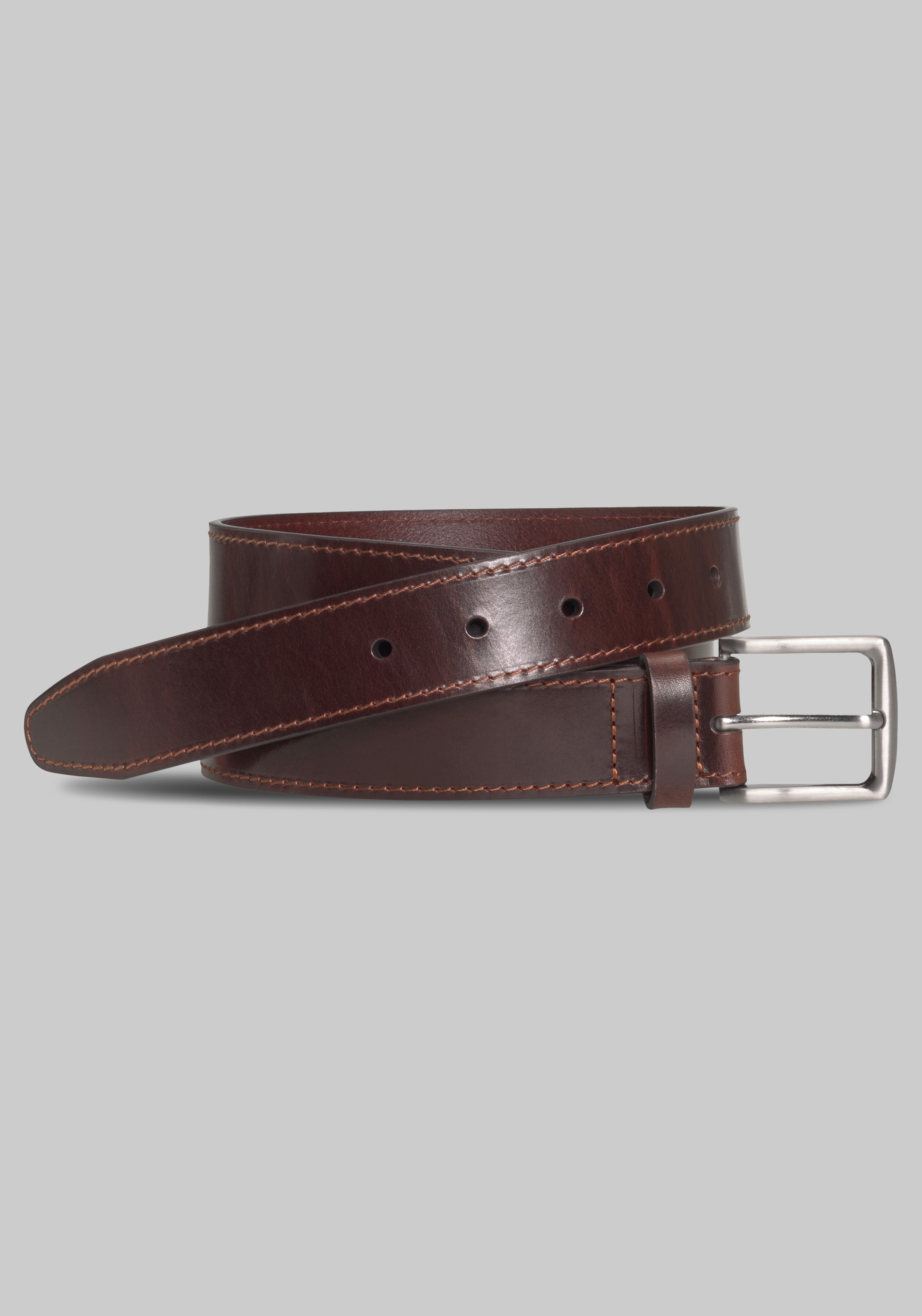 Johnston & Murphy Glazed Leather Belt