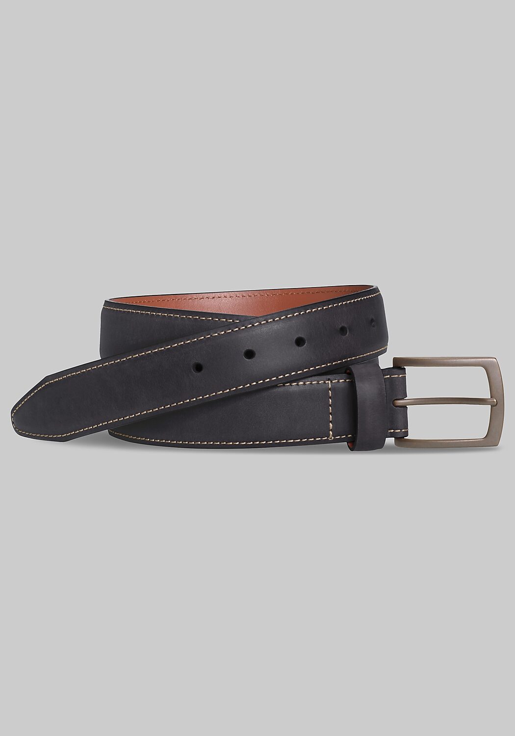 Johnston & Murphy Distressed Oiled Leather Belt