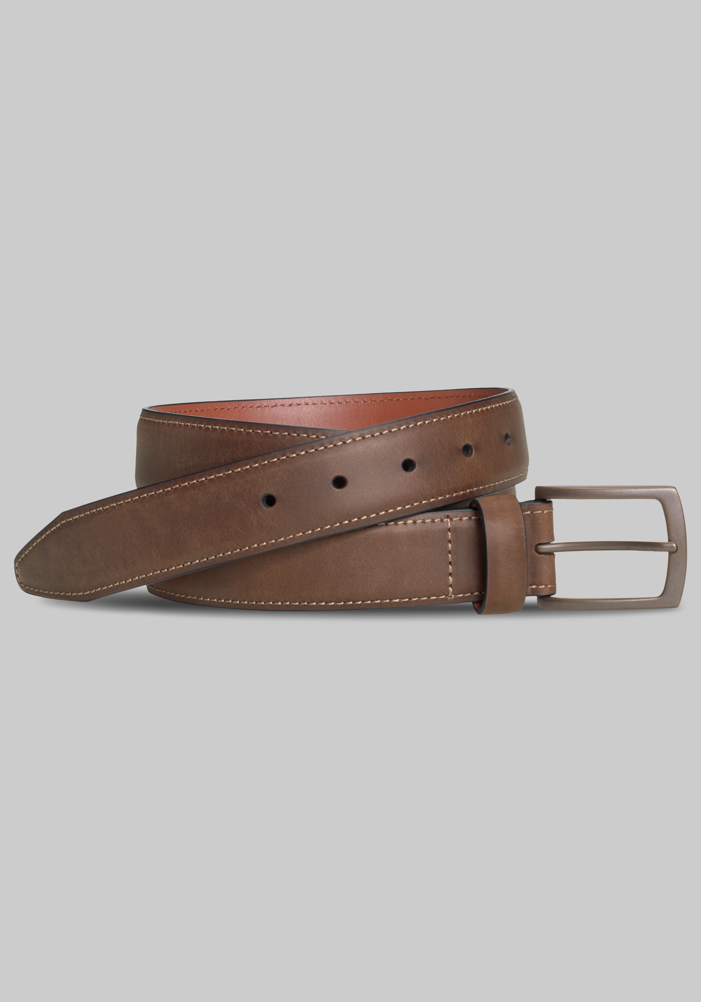 Men's Accessories, Johnston & Murphy Distressed Oiled Leather Belt - Jos A Bank