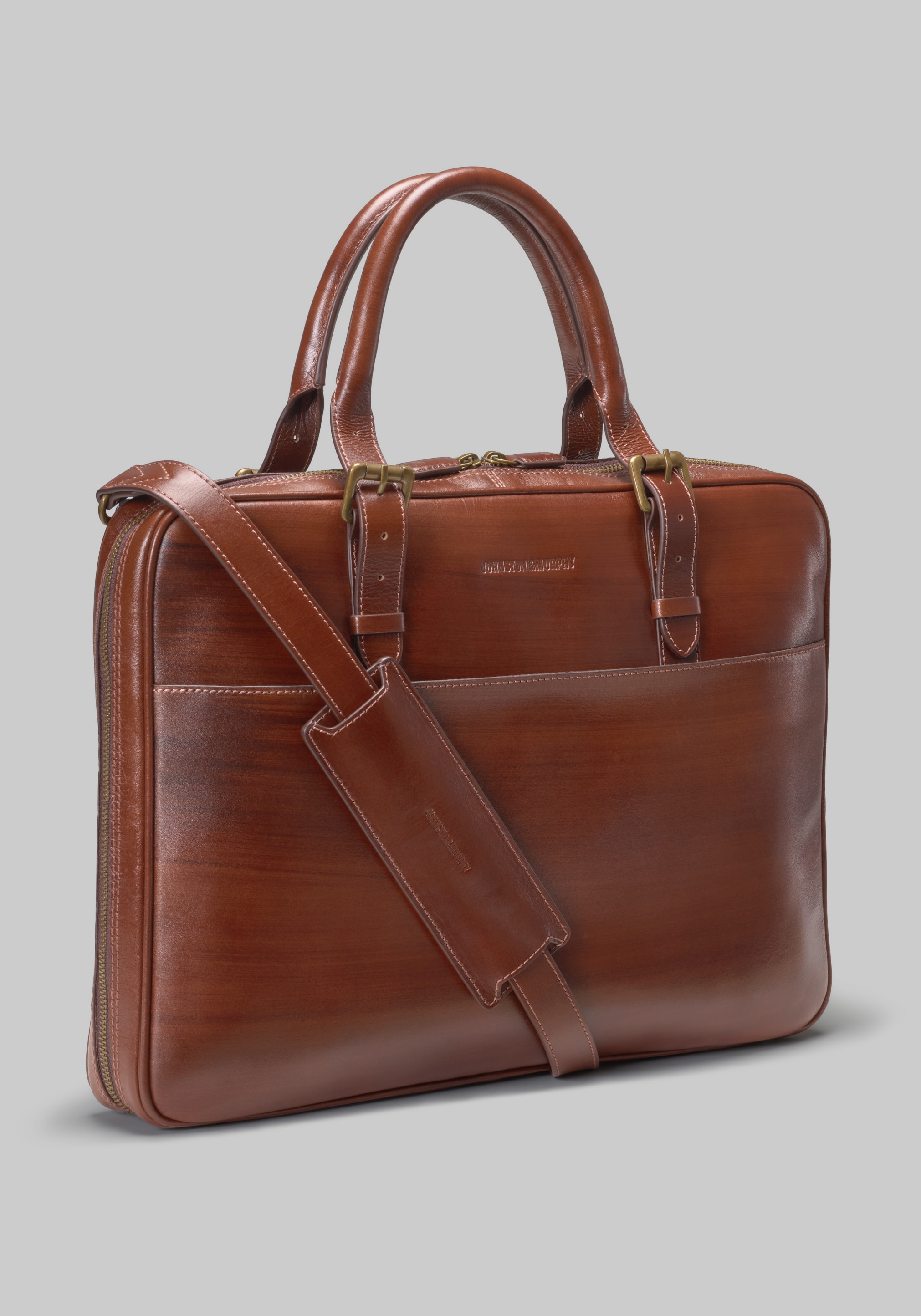 Johnston & Murphy Whitmore Hand-Painted Leather Briefcase