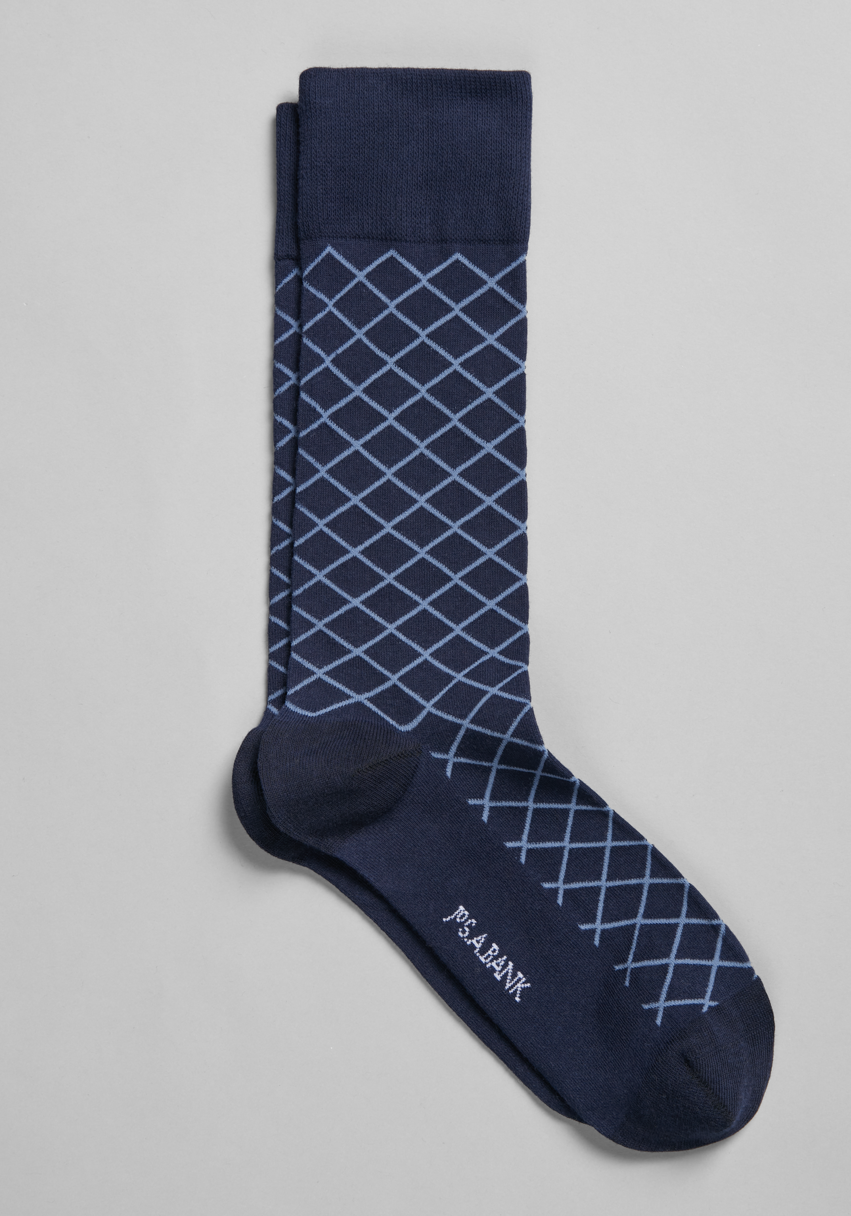 JoS. A. Bank Men's Solid Socks, 1-Pair, Navy, Mid Calf