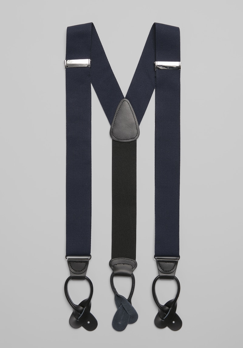 JoS. A. Bank Men's Oxford Brace Suspenders, Navy, One Size