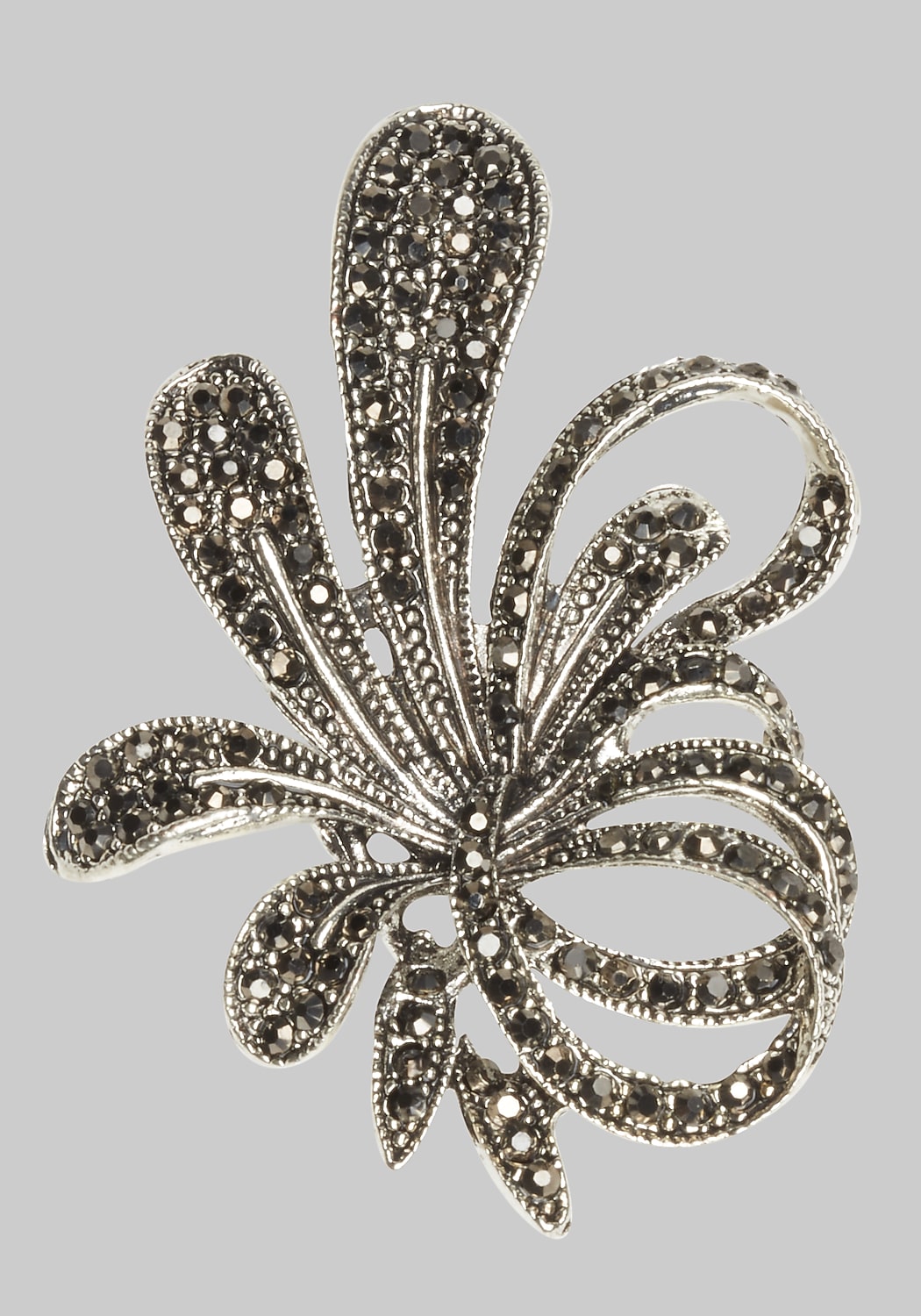 Jos. A. Bank Sweeping Floral Crystal Lapel Pin