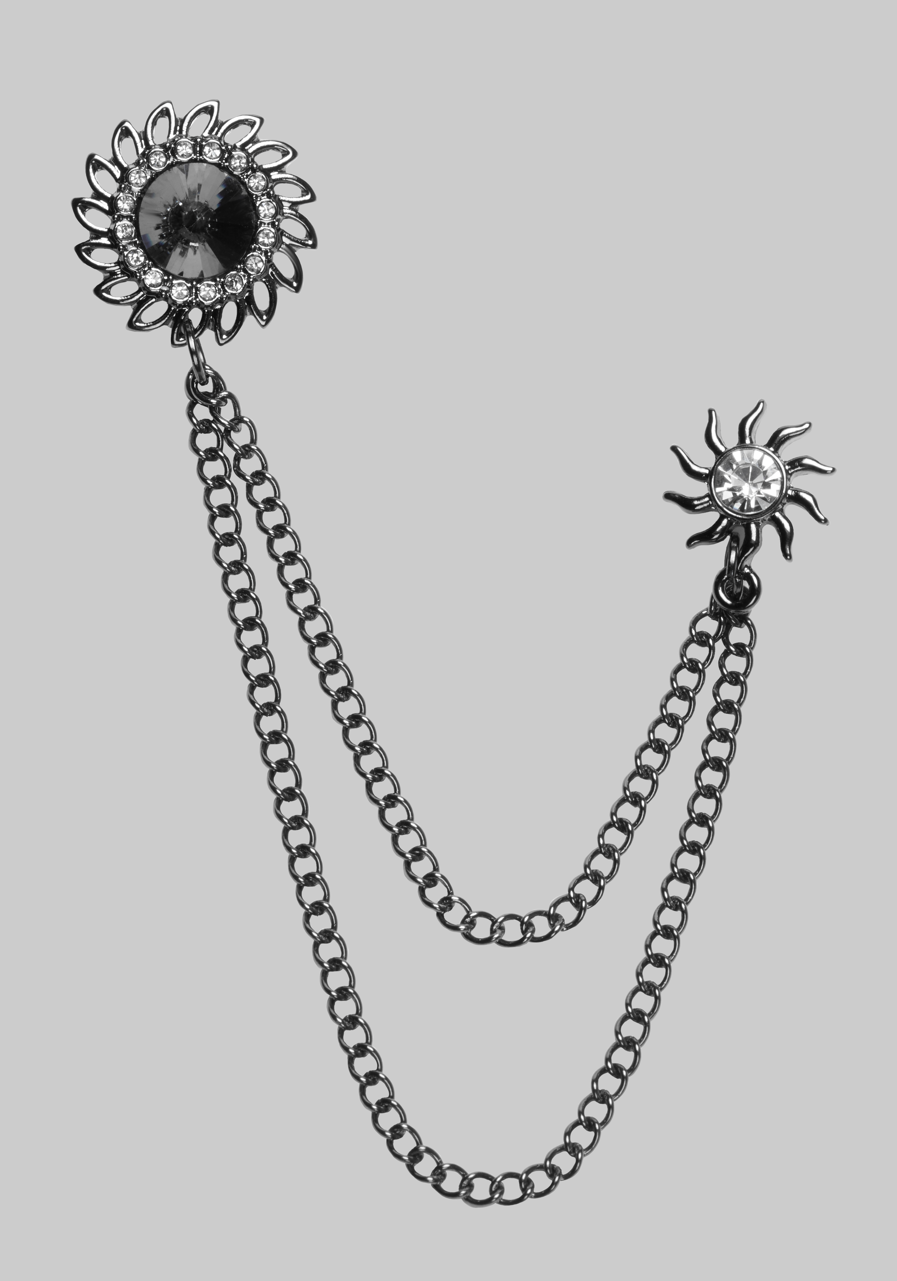 Men's Accessories, Jos. A. Bank Jewel & Crystal Chain Lapel Pin - Jos A Bank