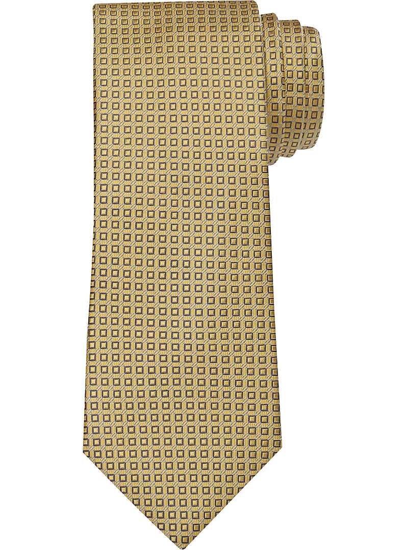 Traveler Collection Geometric Check Tie - All Accessories | Jos A Bank