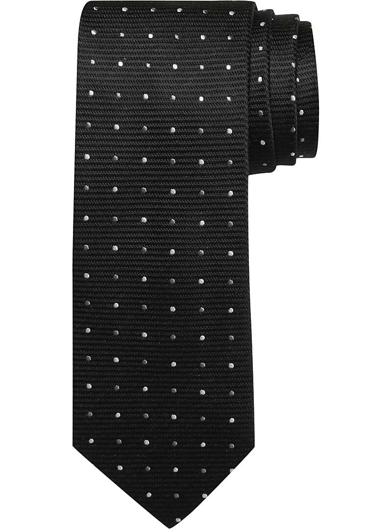 Jos. A. Bank Traveler Collection Dot Tie (Black)