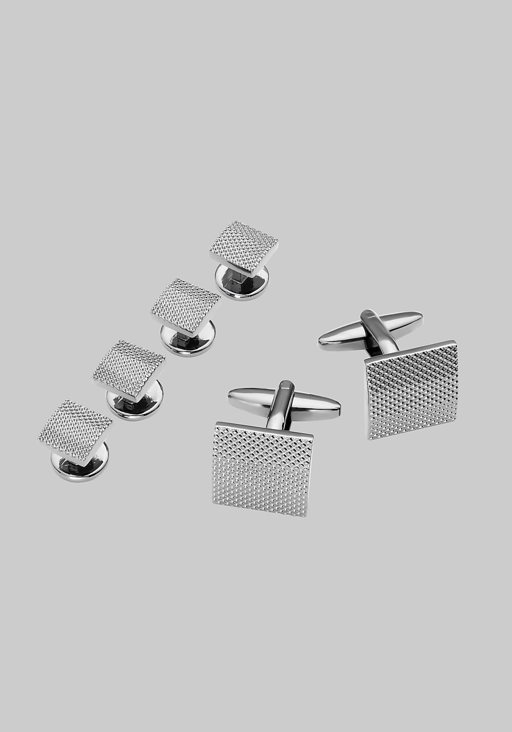 Jos. A. Bank Textured Square Cufflinks & Stud Set